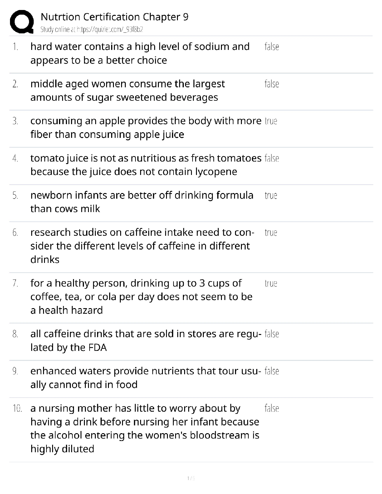 Nutrition Certification Chapter 9 / Dietetics Exam Prep / 2026 Update / Practice Questions & Study Guide