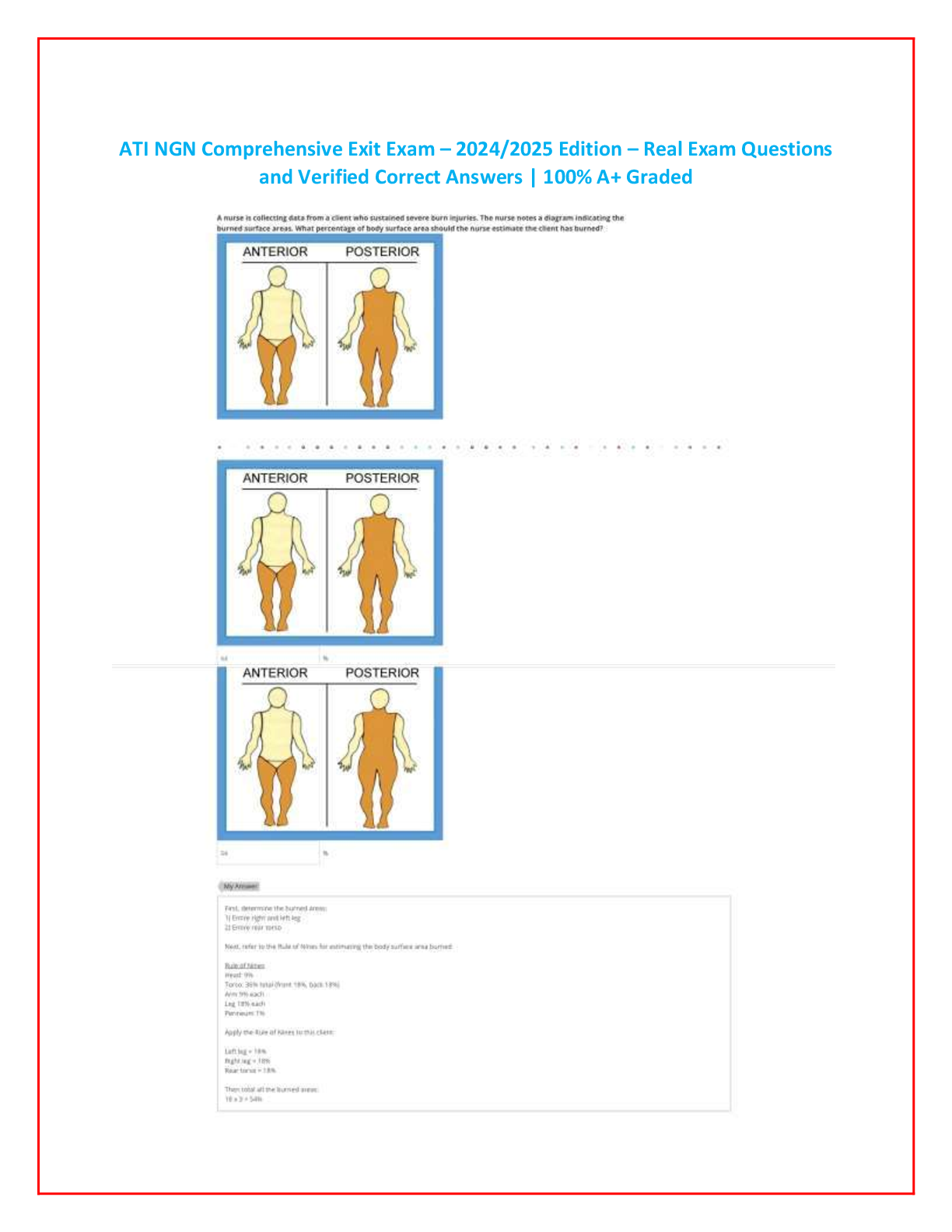 Preview image for ATI NGN Comprehensive Exit Exam – 2024/2025 Edition – Real Exam Questions  and Verified Correct Answers | 100% A+ Graded