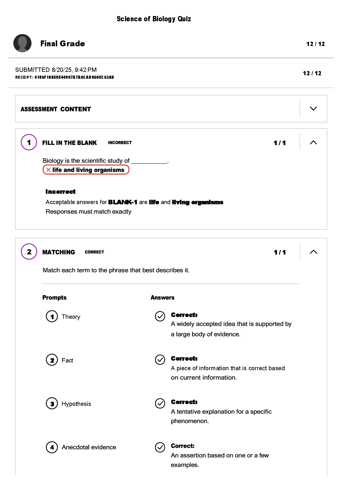 Preview image for BSC 108 Module 1 Quiz: Science of Biology | University of Alabama