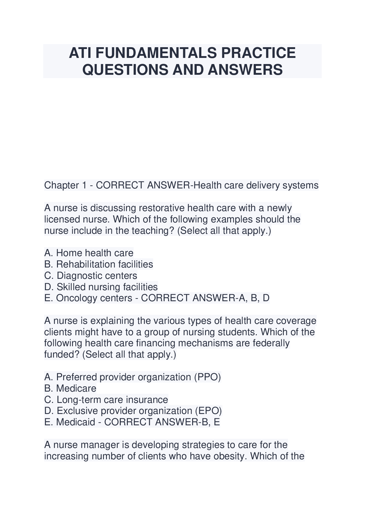 Preview image for ATI FUNDAMENTALS PRACTICE QUESTIONS_AND_ANSWERS.pdf