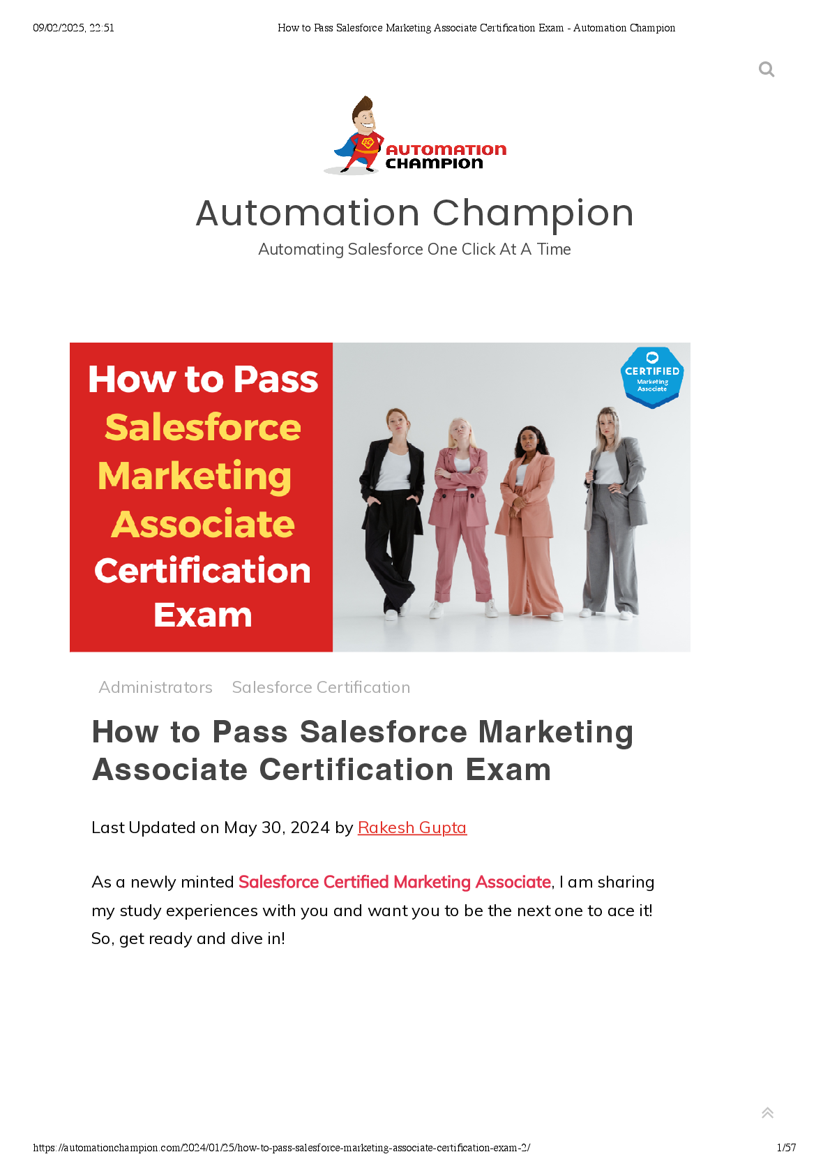 Preview image for How to Pass Salesforce Marketing  Associate Certification Exam