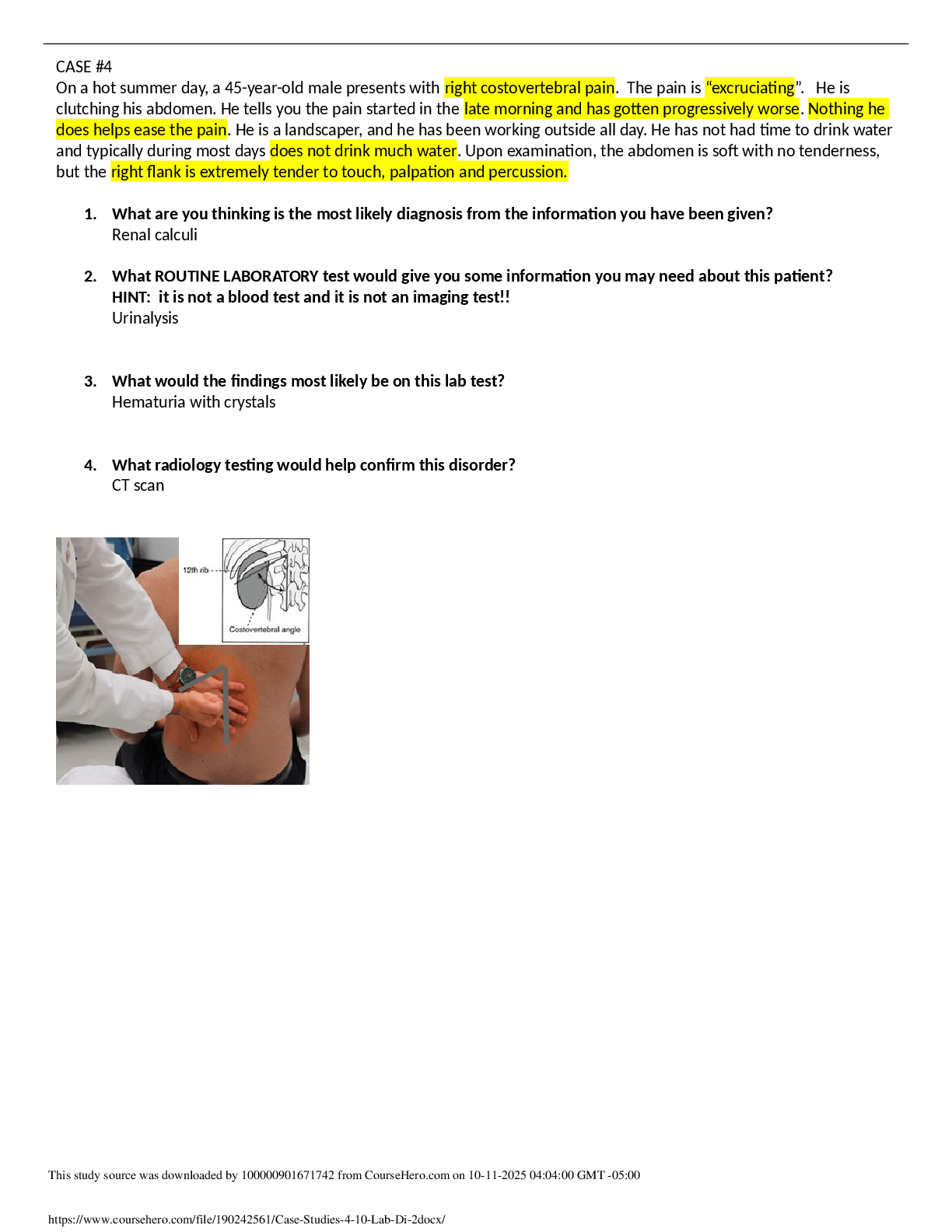Preview of CASE STUDY 4 2025-26 QUESTIONS WITH CORREECT ANSWERS (100% PASS)