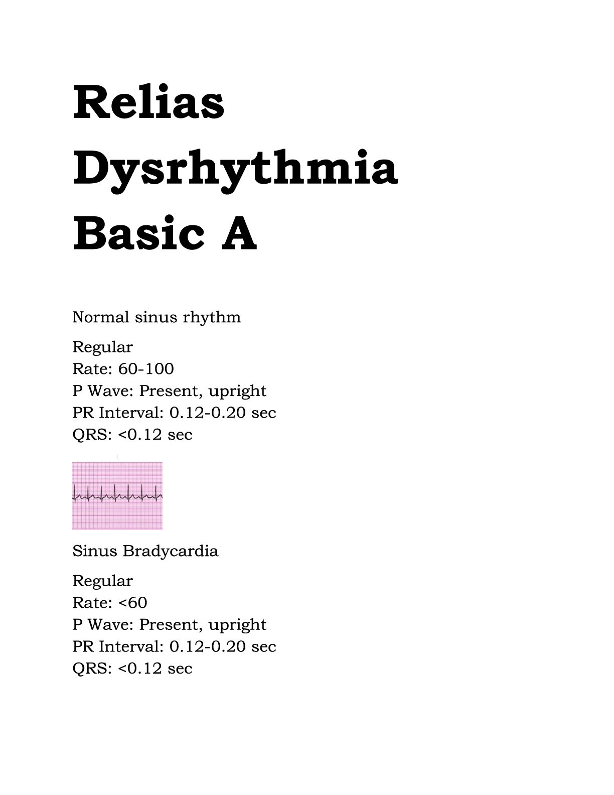 Preview image for Relias Dysrhythmia Basic A.