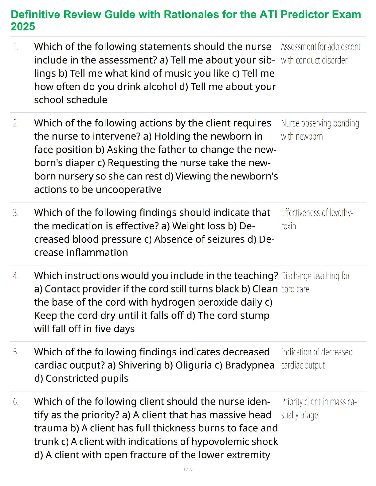 Definitive Review Guide with Rationales for the ATI Predictor Exam 2025