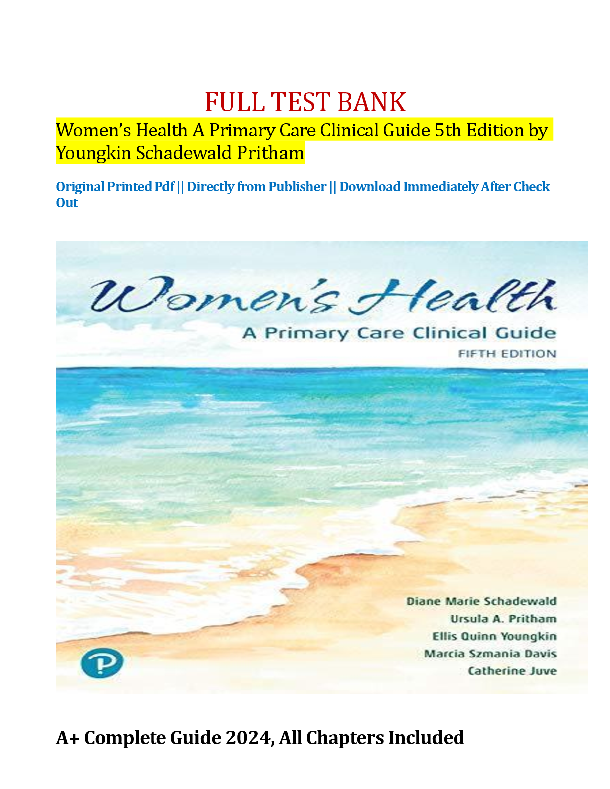 Preview image for FULL TEST BANK Women’s Health A Primary Care Clinical Guide 5th Edition by Youngkin Schadewald Pritham