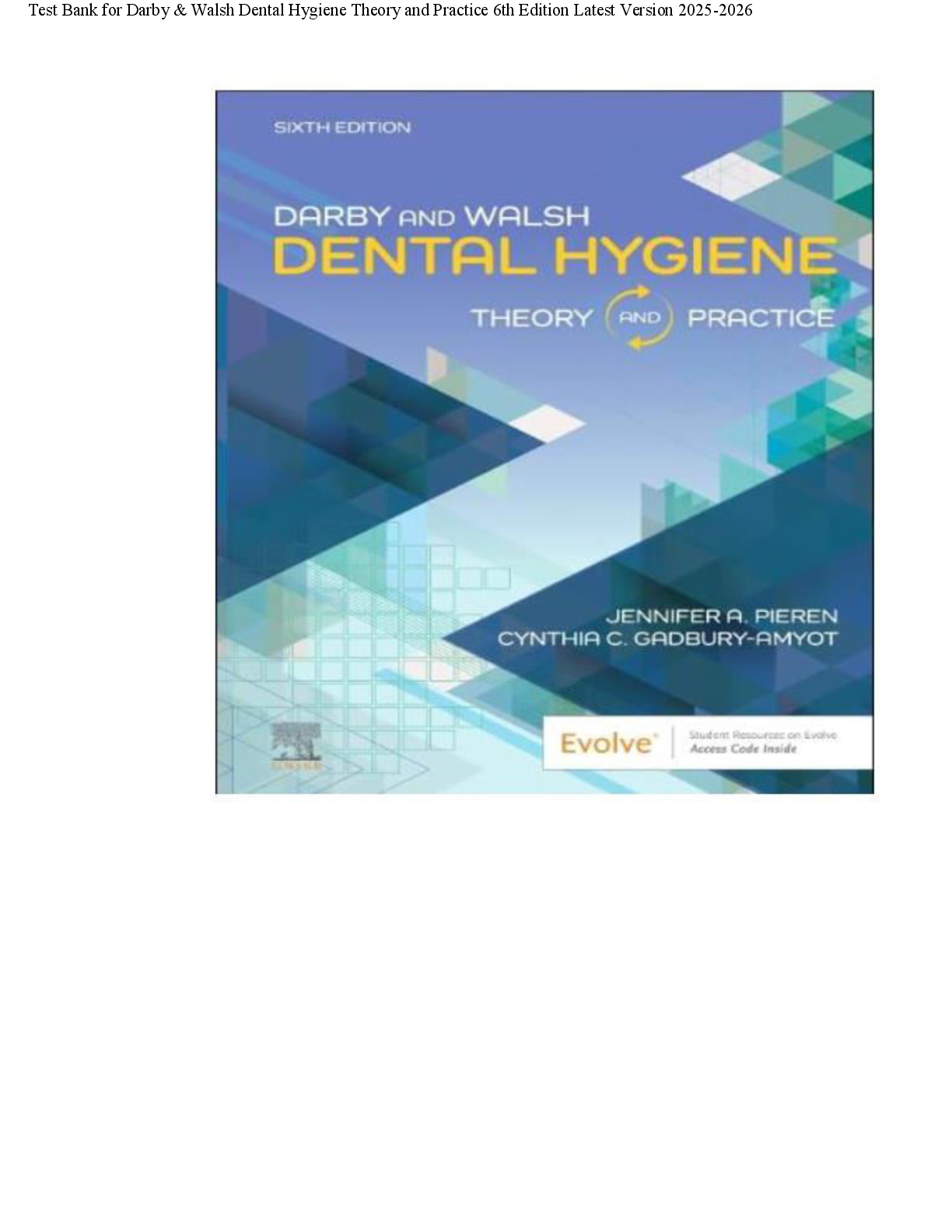 Preview image for Test Bank for Darby & Walsh Dental Hygiene Theory and Practice 6th Edition Complete All Chapters Latest Version 2025-2026 Rated A+