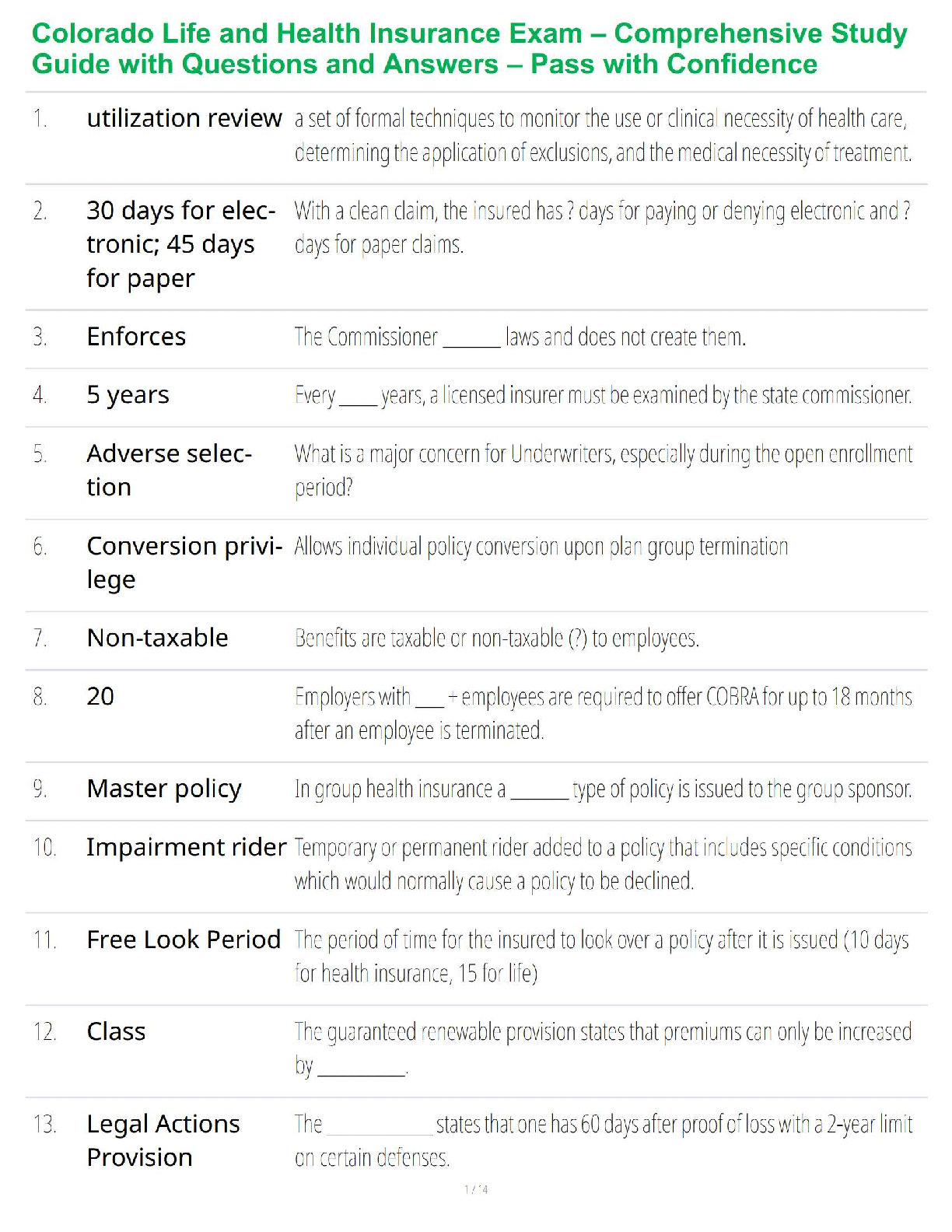 Colorado Life and Health Insurance Exam – Comprehensive Prep with Questions, Answers, and Rationales – Pass with Confidence Study Guide