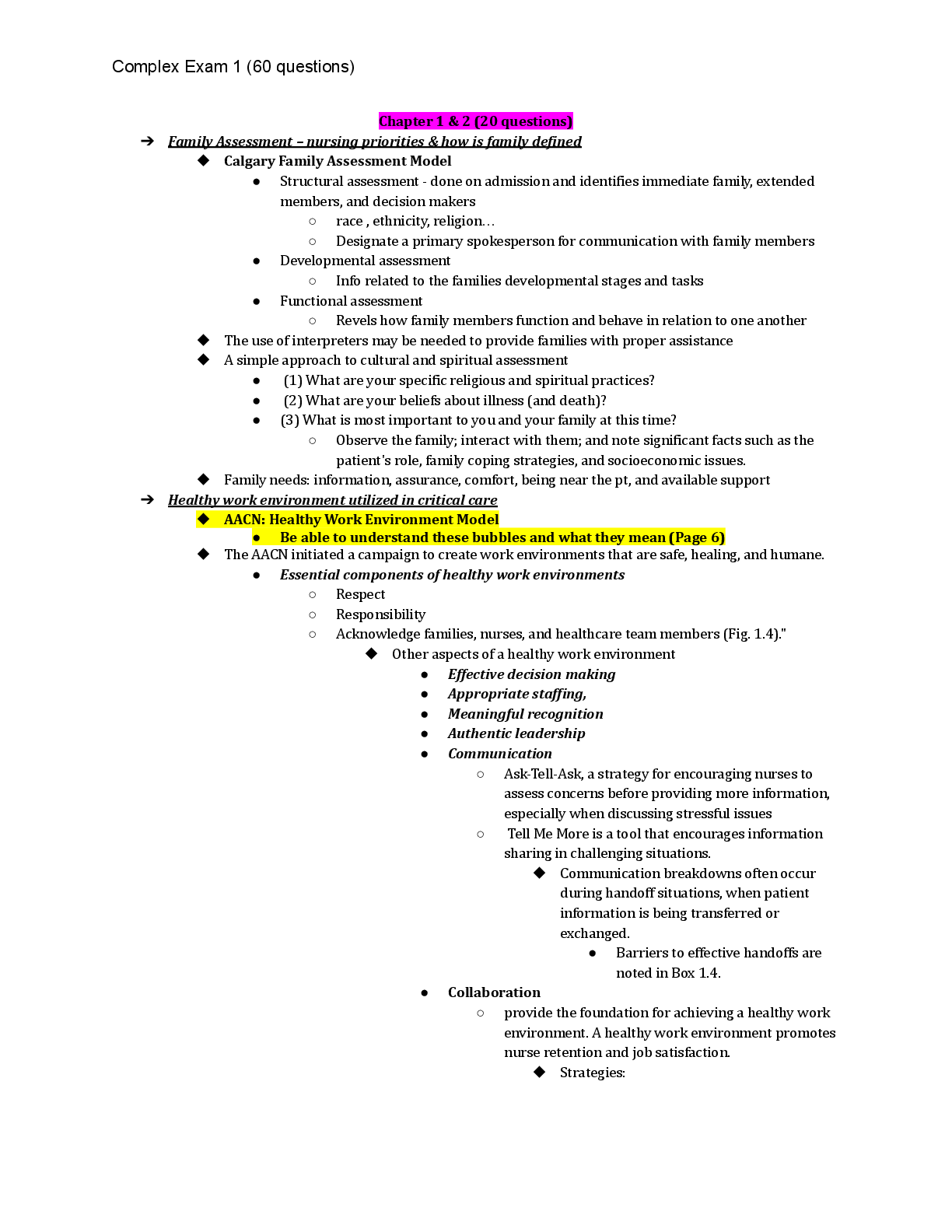 Preview image for Complex Exam 1 (60 questions)  Chapter 1 & 2 (20 questions)