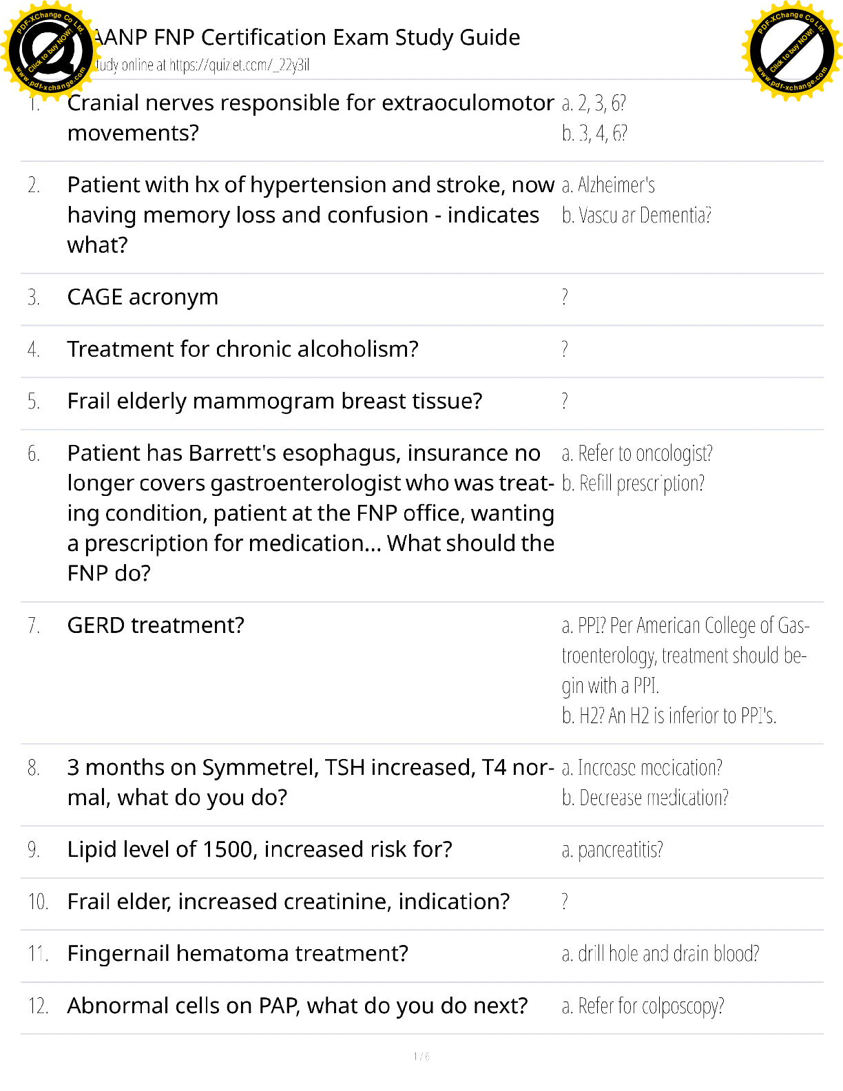 Preview of AANP FNP Certification Exam / Study Guide & Practice Test / 2025 Update / Score 100%