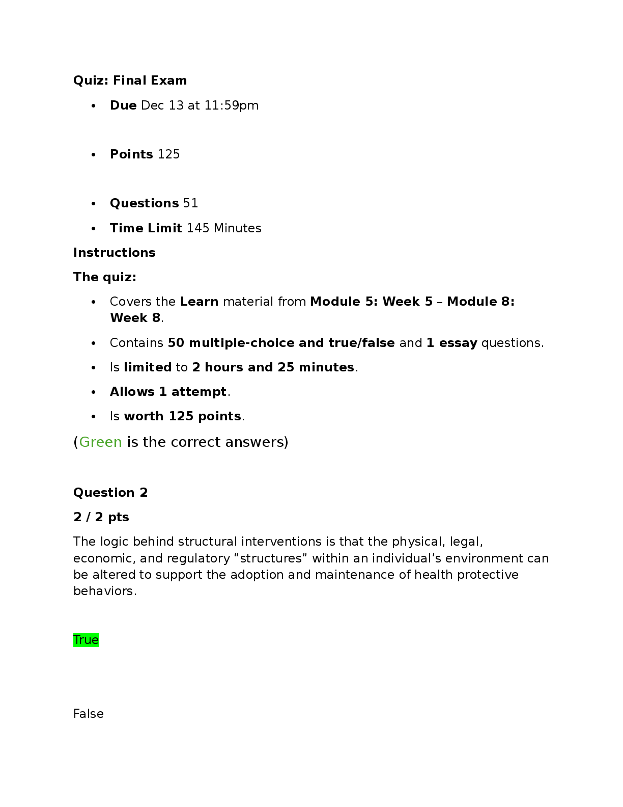 Preview image for HLTH 509 Final Exam | 51 Questions and Answers | Liberty University