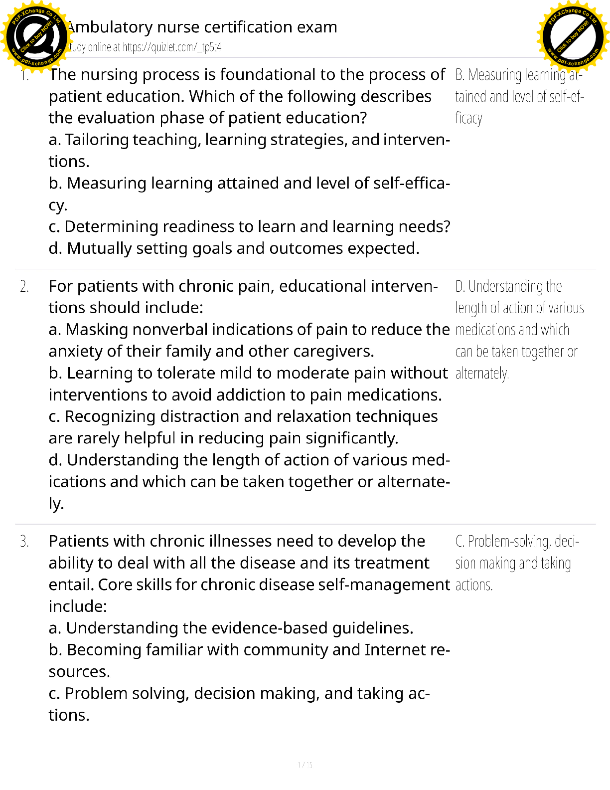 Preview of Ambulatory Care Nursing Certification / Practice Exam & Study Guide / 2025 Update / Score