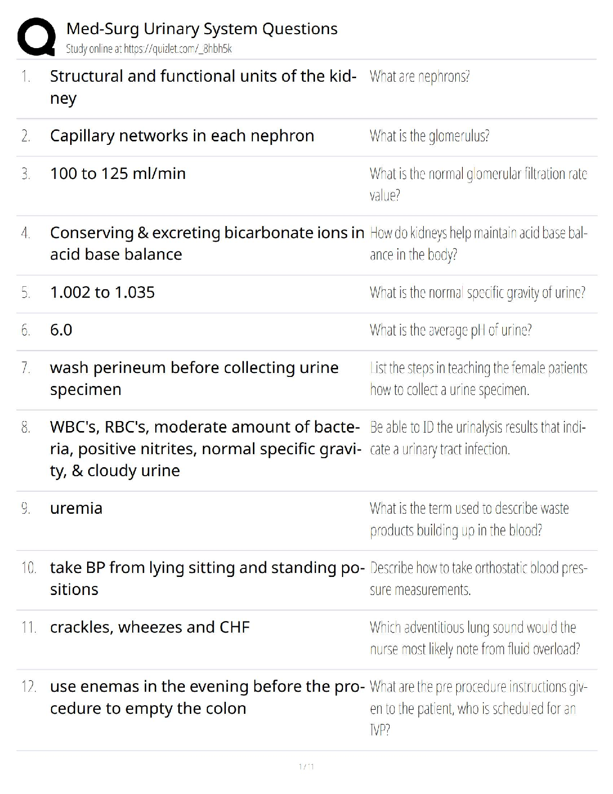 Preview of Med-Surg Urinary System Questions   New Version / 2025 Update / Nursing Test Bank & Study