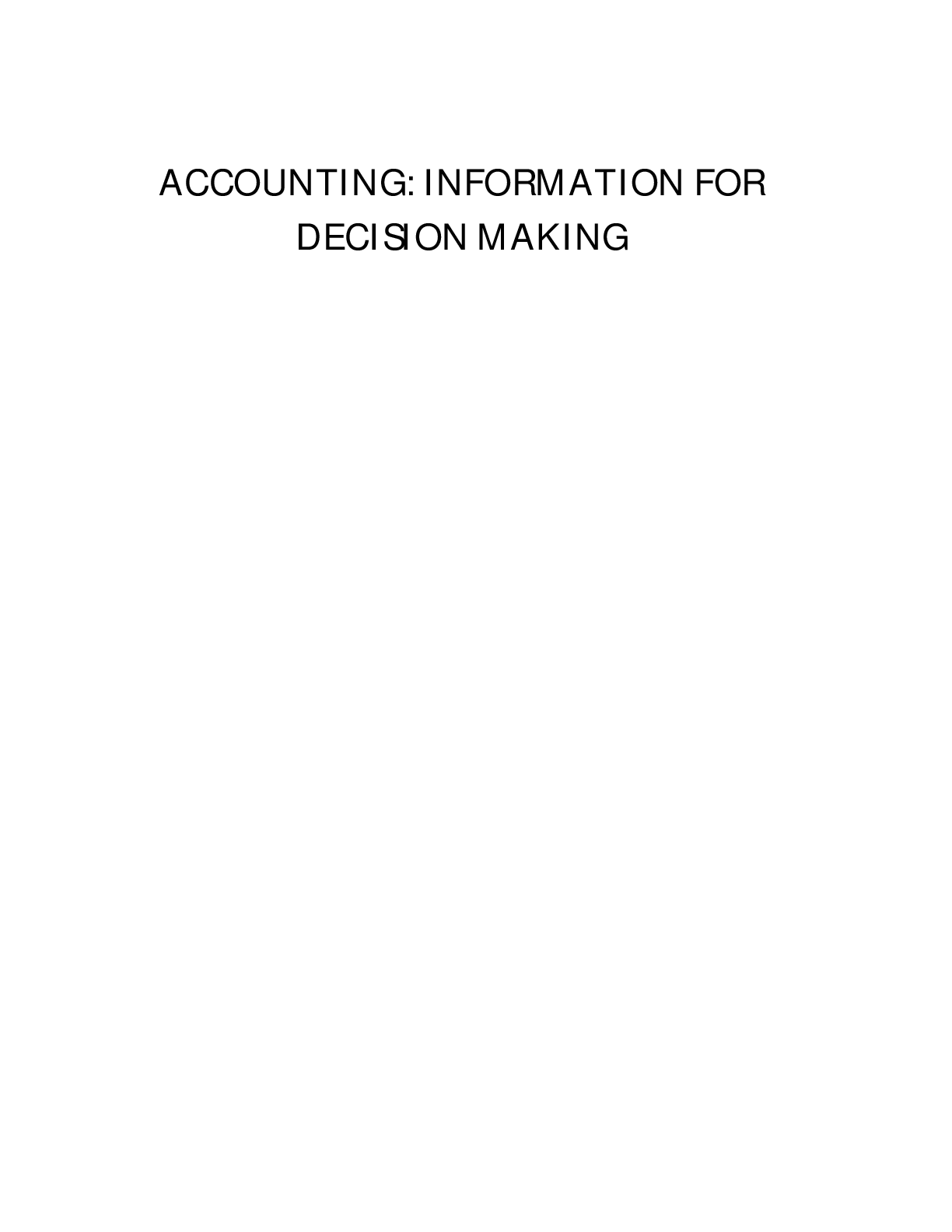 Preview image for solutions manual accounting information for decision making (Financial & Managerial Accounting William et al.)