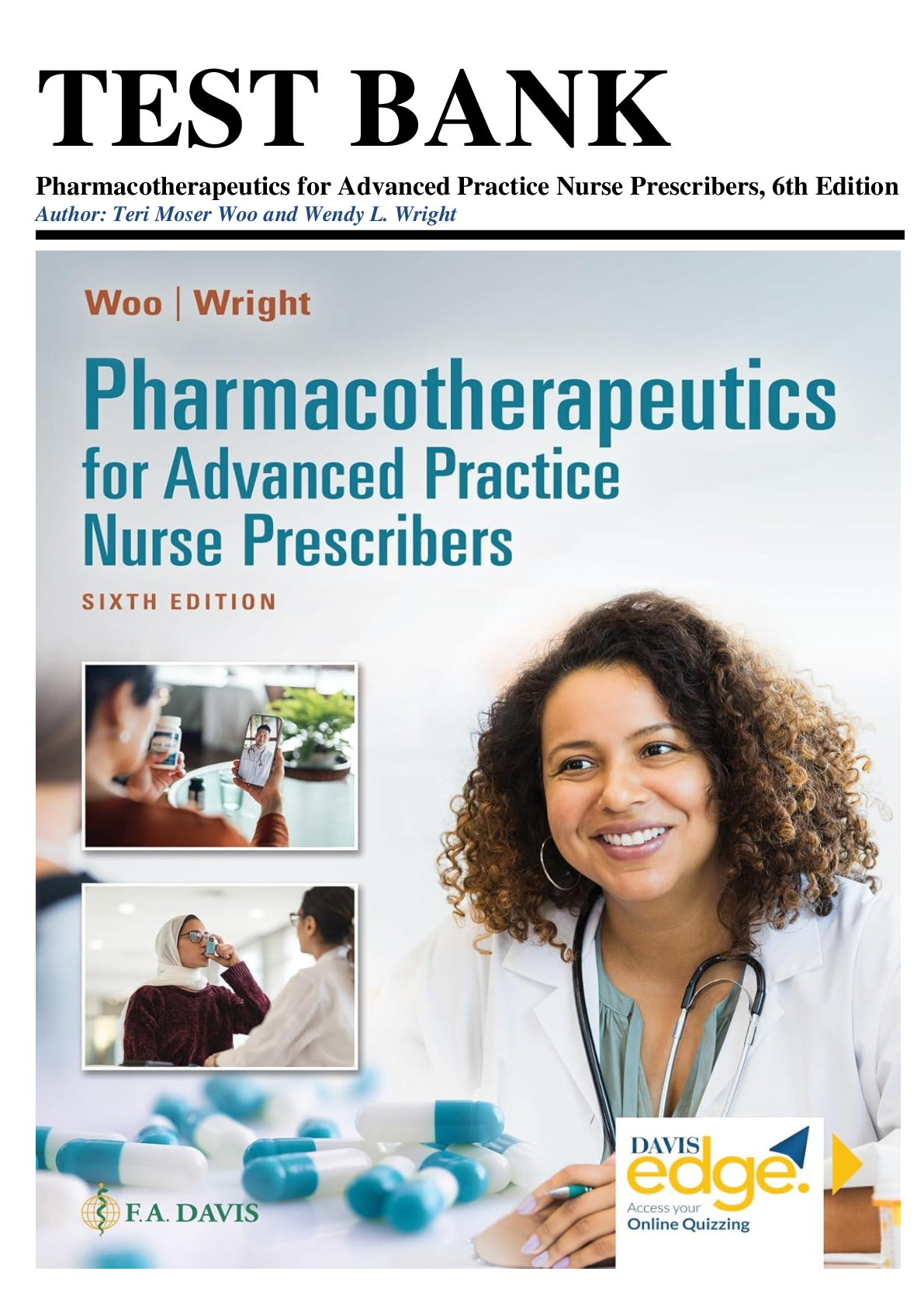 Preview image for Test bank for Pharmacotherapeutics for Advanced Practice Nurse Prescribers 6 Ed