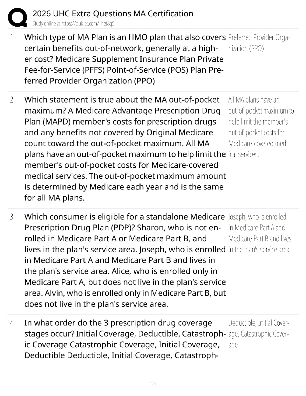 2026 UHC Medicare Advantage / Extra Questions & Exam Prep / Certification Update / Score 100%