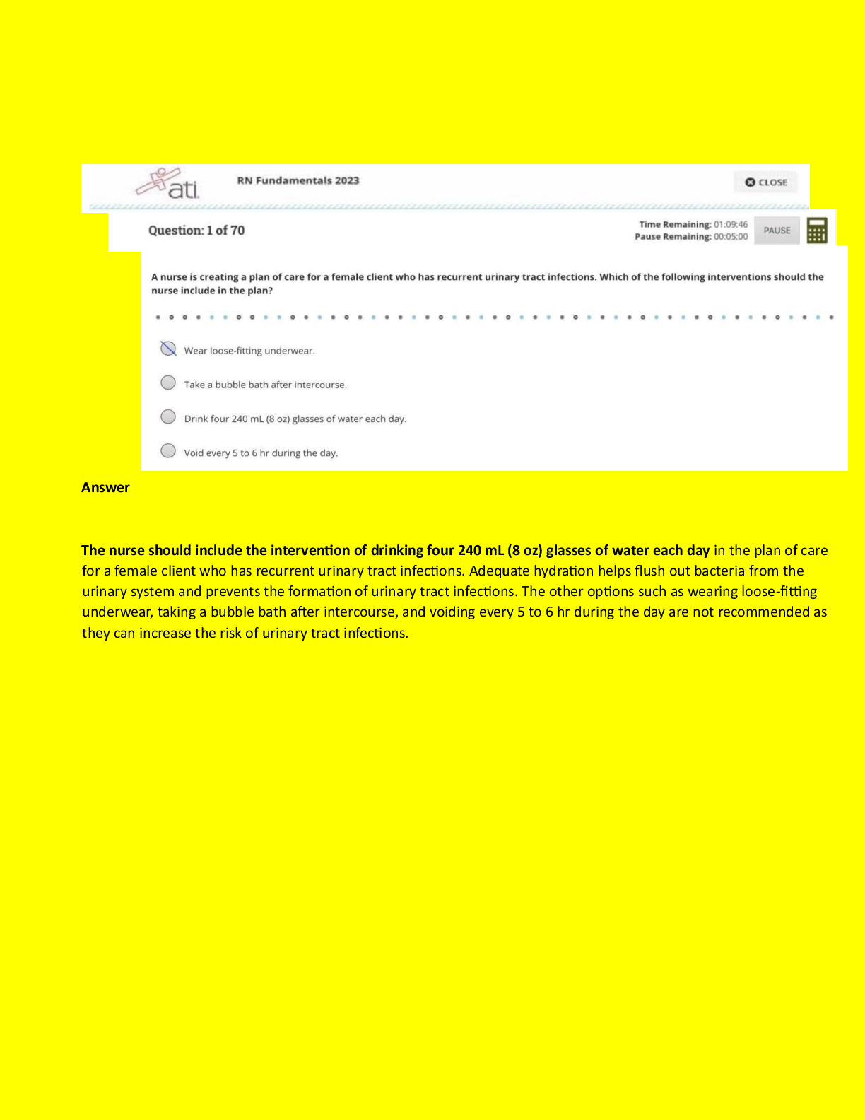 Preview of ATI RN Fundamentals Exam with NGN 2023-2025 All 70 Screenshot Questions and ATI Approved Answers # Real 2025 Exam for RN ATI Fundamentals Proctored Exam with ATI Marking Scheme