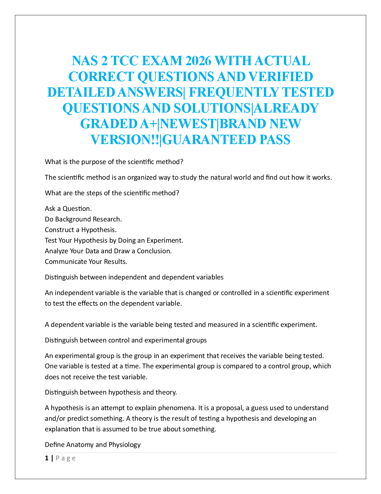 Preview image for NAS 2 TCC EXAM 2026