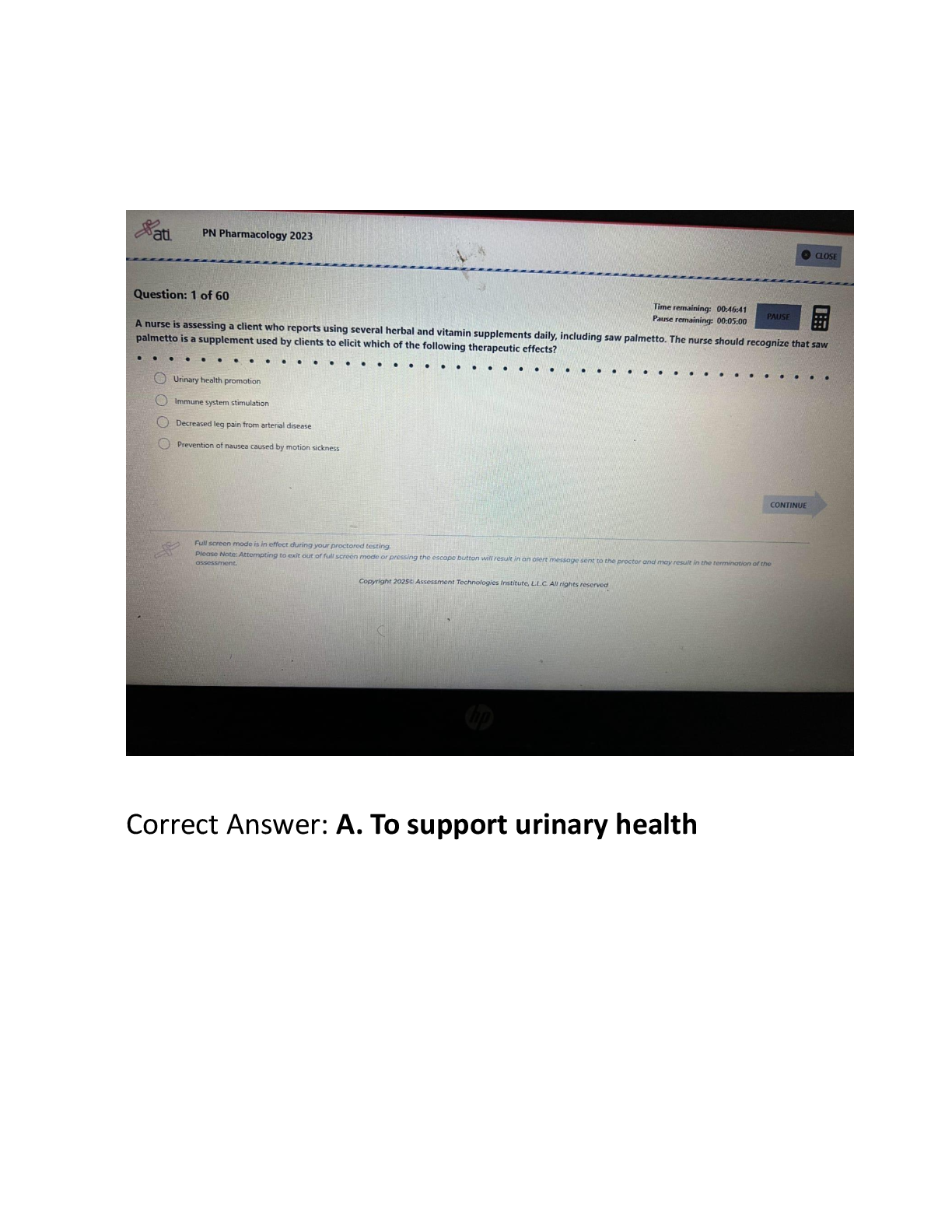Preview of ATI PN Pharmacology Exam with NGN 2023-2025 All 60 Screenshot Questions and ATI Approved A