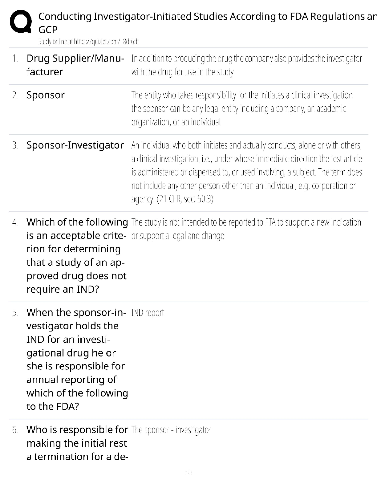 Preview of Investigator-Initiated Studies / FDA Regulations &amp; GCP Exam / 2025 Update / Score 100%