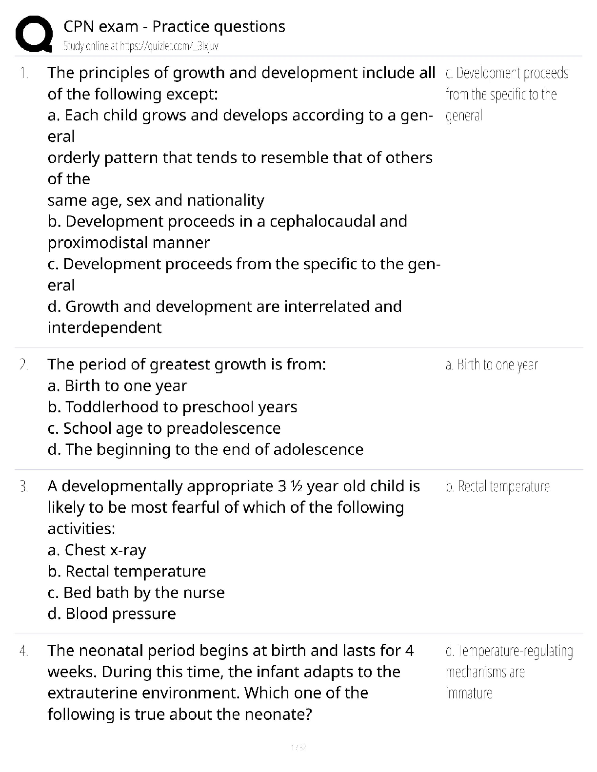 Preview of CPN Exam / Practice Questions &amp; Study Guide / 2025 Update / Score 100%