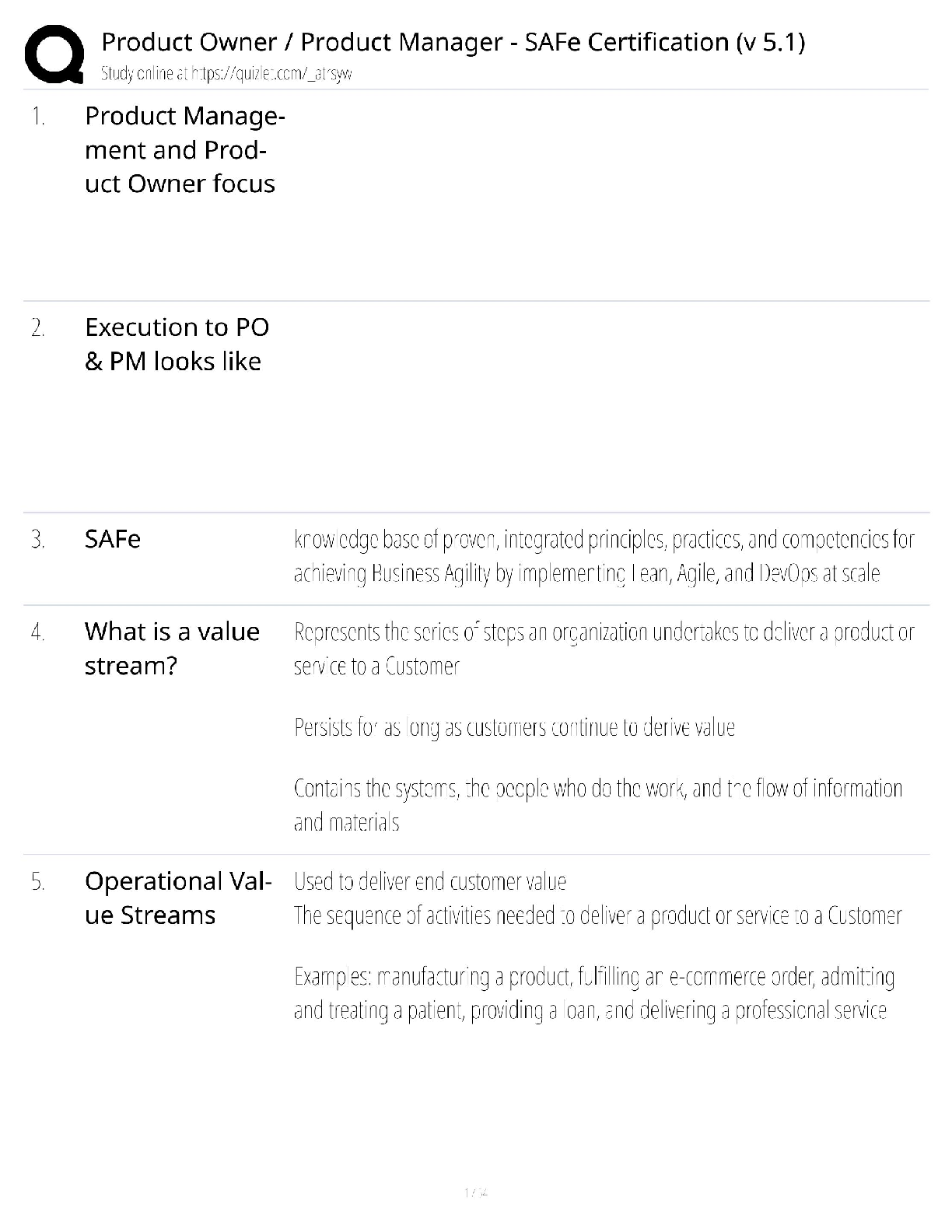 SAFe POPM Certification / Product Owner Manager Exam 5.1 / 2025 Update / Score 100%