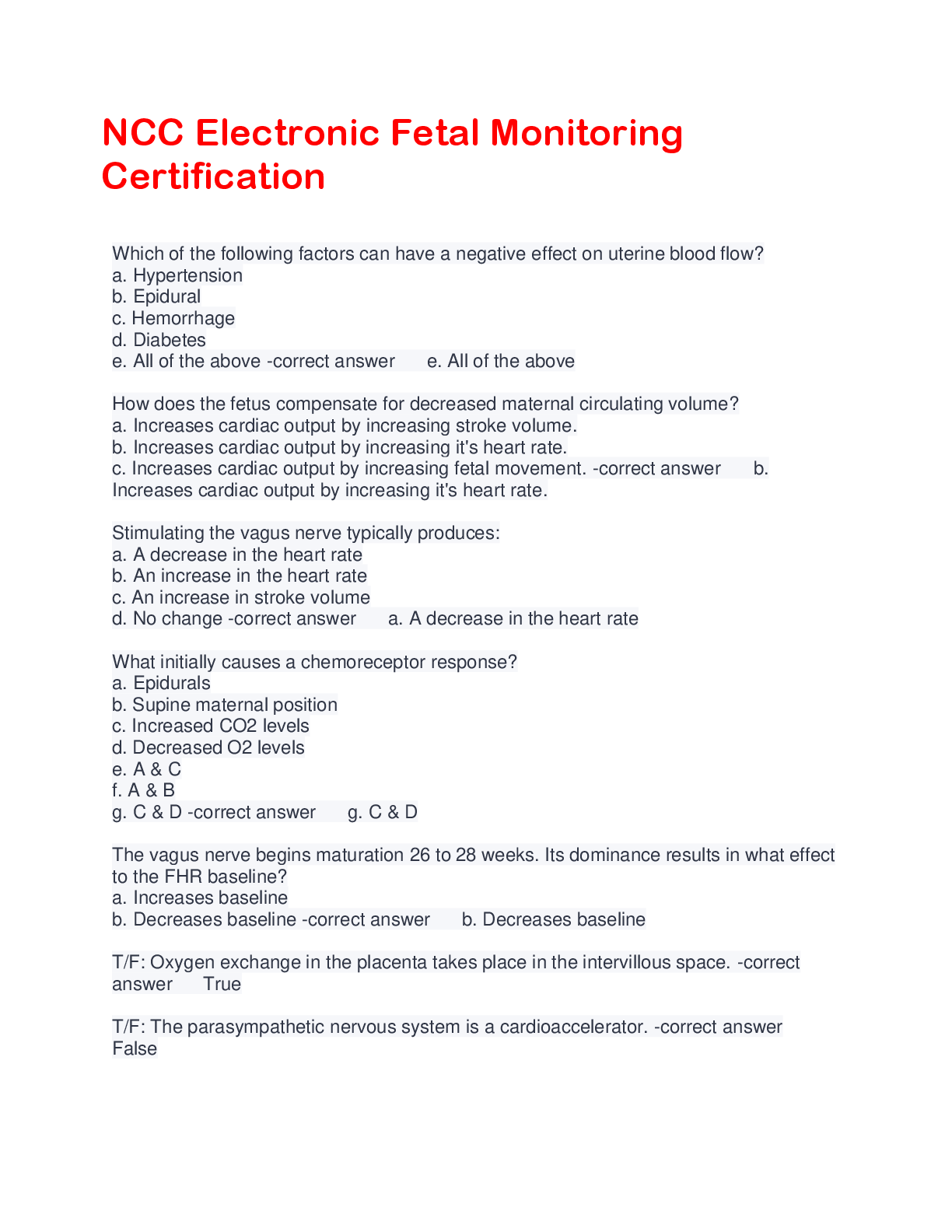 Preview image for NCC Electronic Fetal Monitoring  Certification