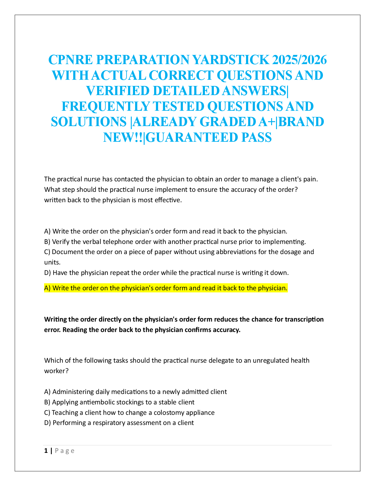 Preview image for CPNRE PREPARATION YARDSTICK 2025/2026