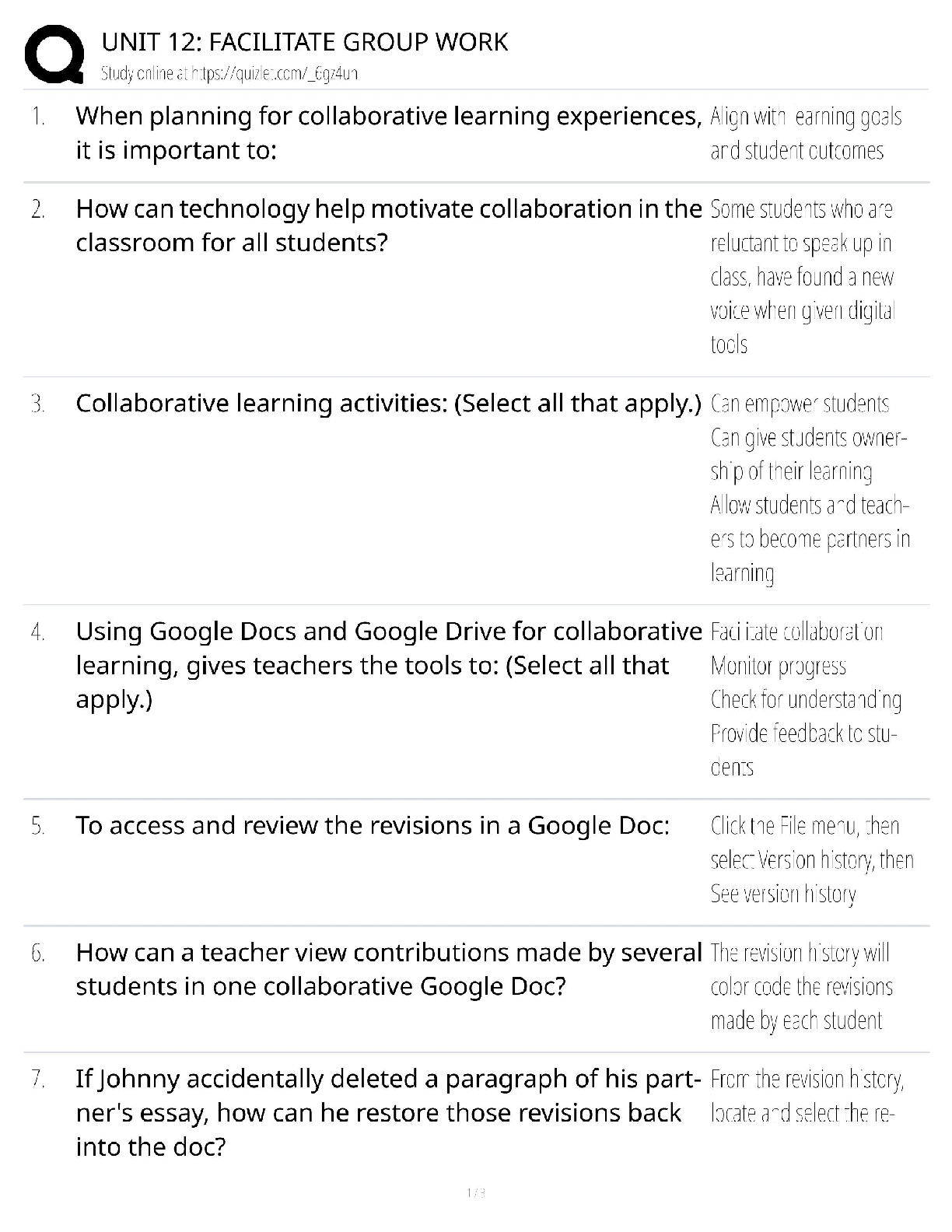 Preview of Unit 12 Facilitate Group Work / Certification Exam Prep / 2025 Update / Score 100%
