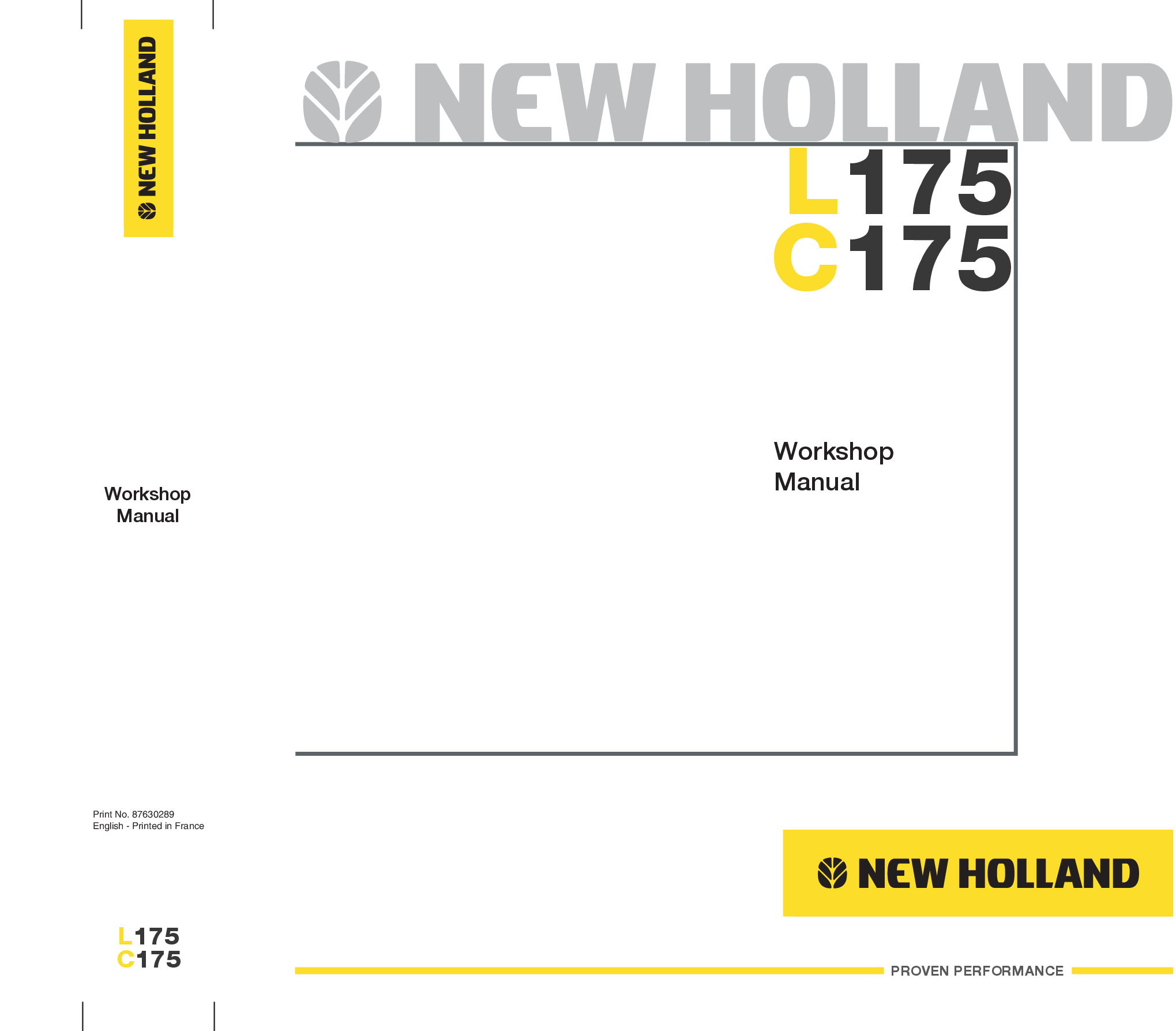 Preview of NEW HOLLAND L175 C175 SKID STEER LOADER MANUAL SERVICE REPAIR SHOP