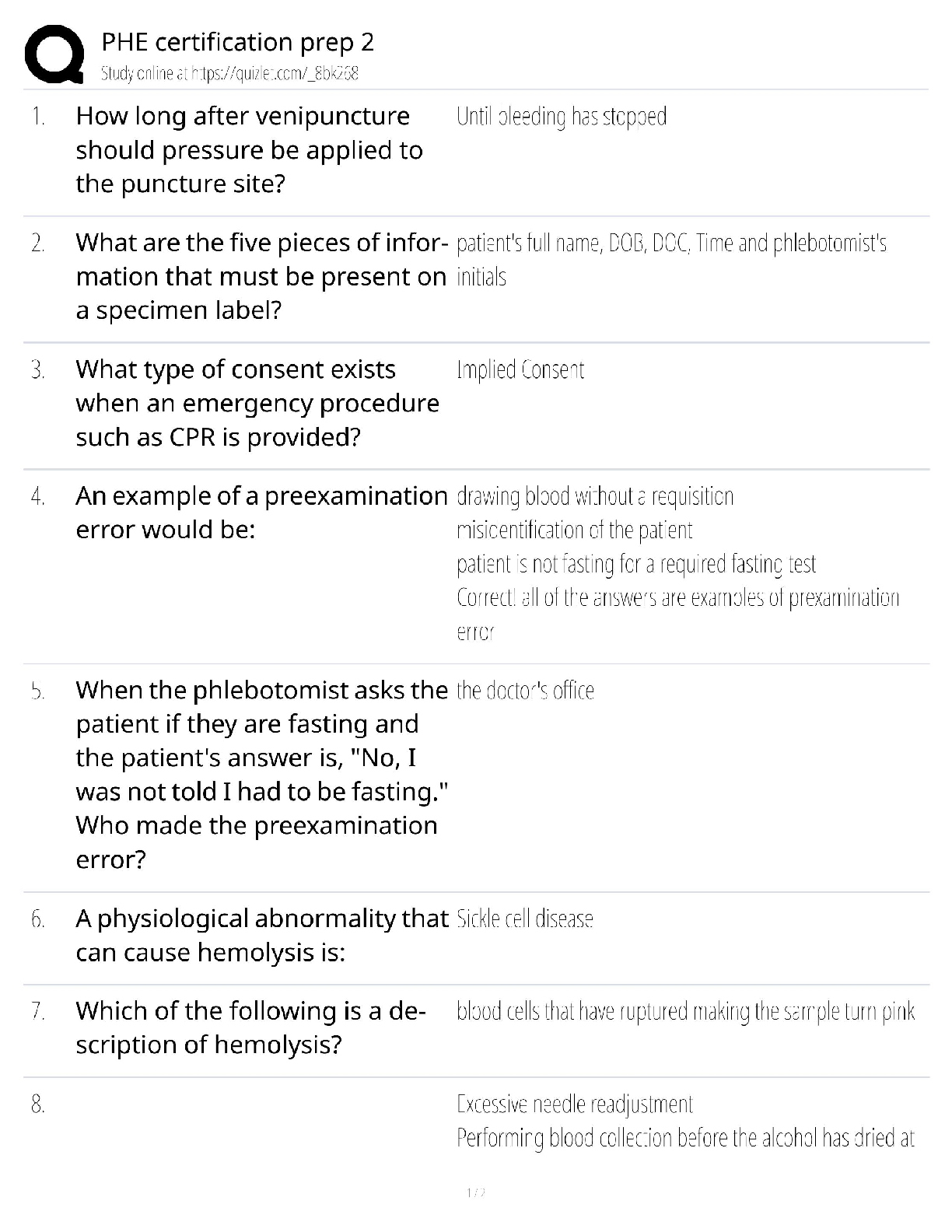 Preview of PHE Certification Prep 2 Test Bank / Public Health Emergency / 2025 Update / Score 100%
