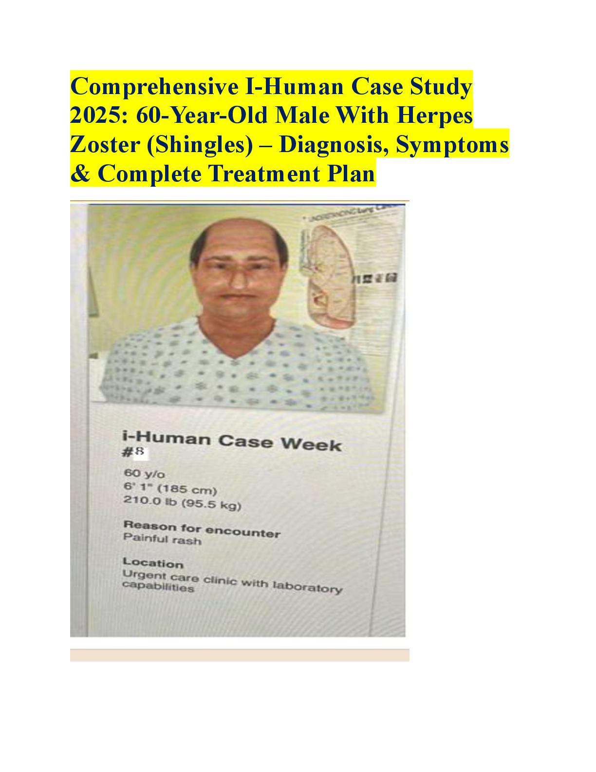 Preview image for Comprehensive i-Human Case Study 2025: 60-Year-Old Male with Herpes Zoster (Shingles) – Symptoms, Diagnosis & Complete Treatment PlanComprehensive i-Human Case Study 2025: 60-Year-Old Male with Herpes Zoster (Shingles) – Complete Expert Review