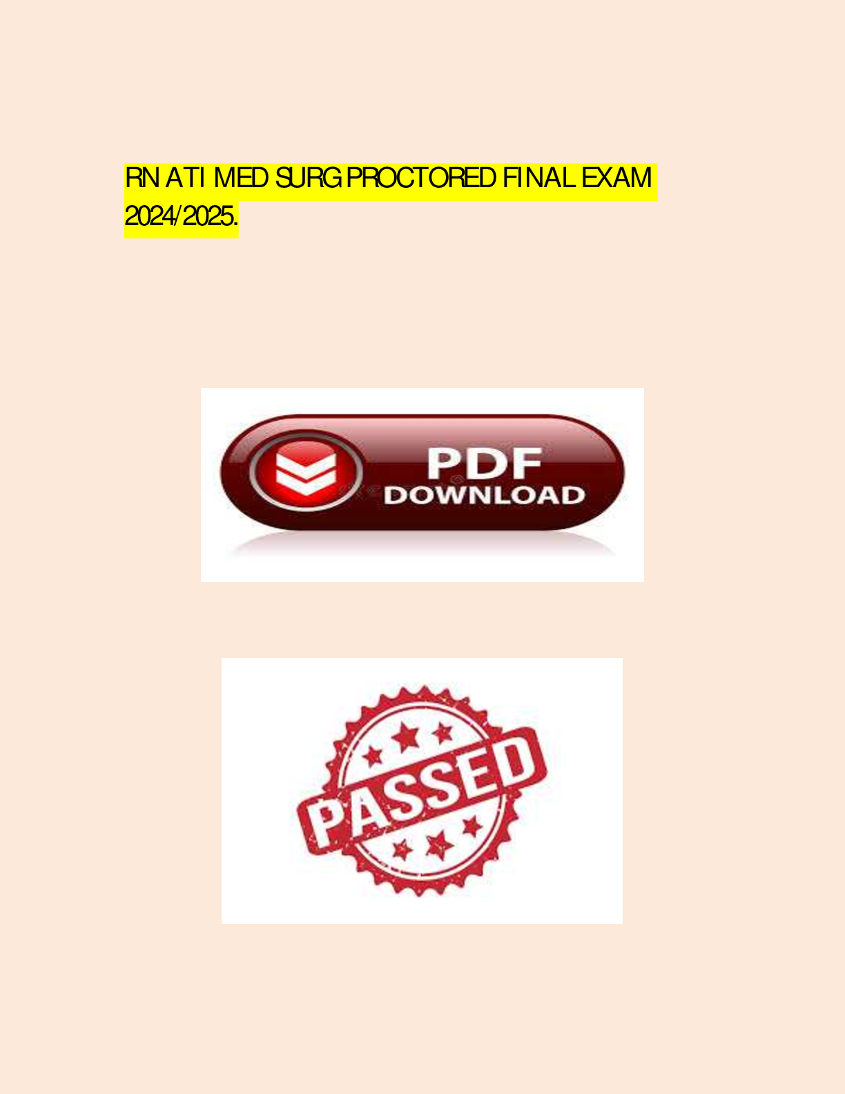 Preview image for RN ATI MED SURG PROCTORED FINAL EXAM 2024/2025.