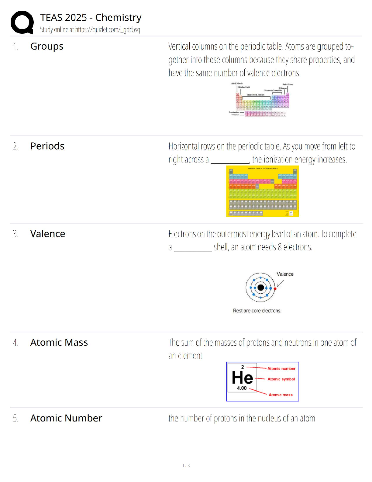 TEAS 2025 Chemistry / ATI TEAS 7 Science / Study Guide & Test Bank  