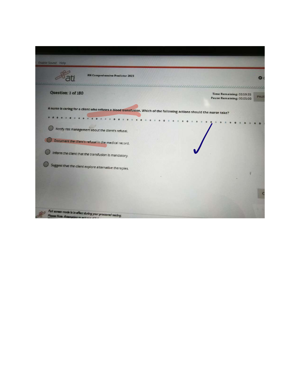 Preview image for Verified RN ATI Comprehensive Predictor 2023 Exam with NGN 180 Questions and 100% Correct Answers.