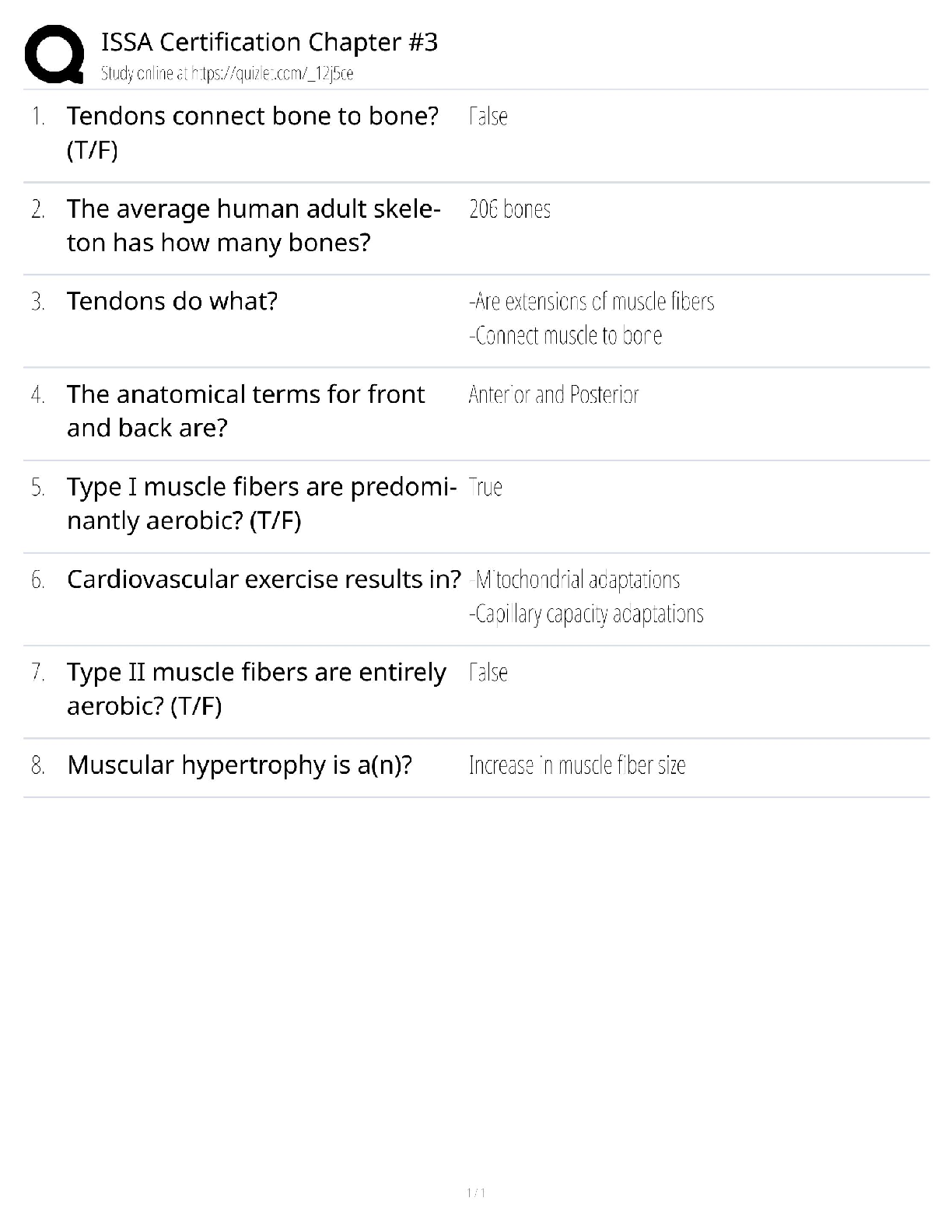 ISSA Certification Chapter 3 Test Bank / Exercise Science Exam / 2025 Update / Score 100%