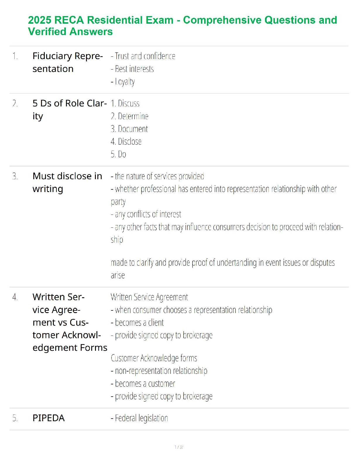Preview image for 2025 RECA Residential Exam - Comprehensive Questions and Verified Answers