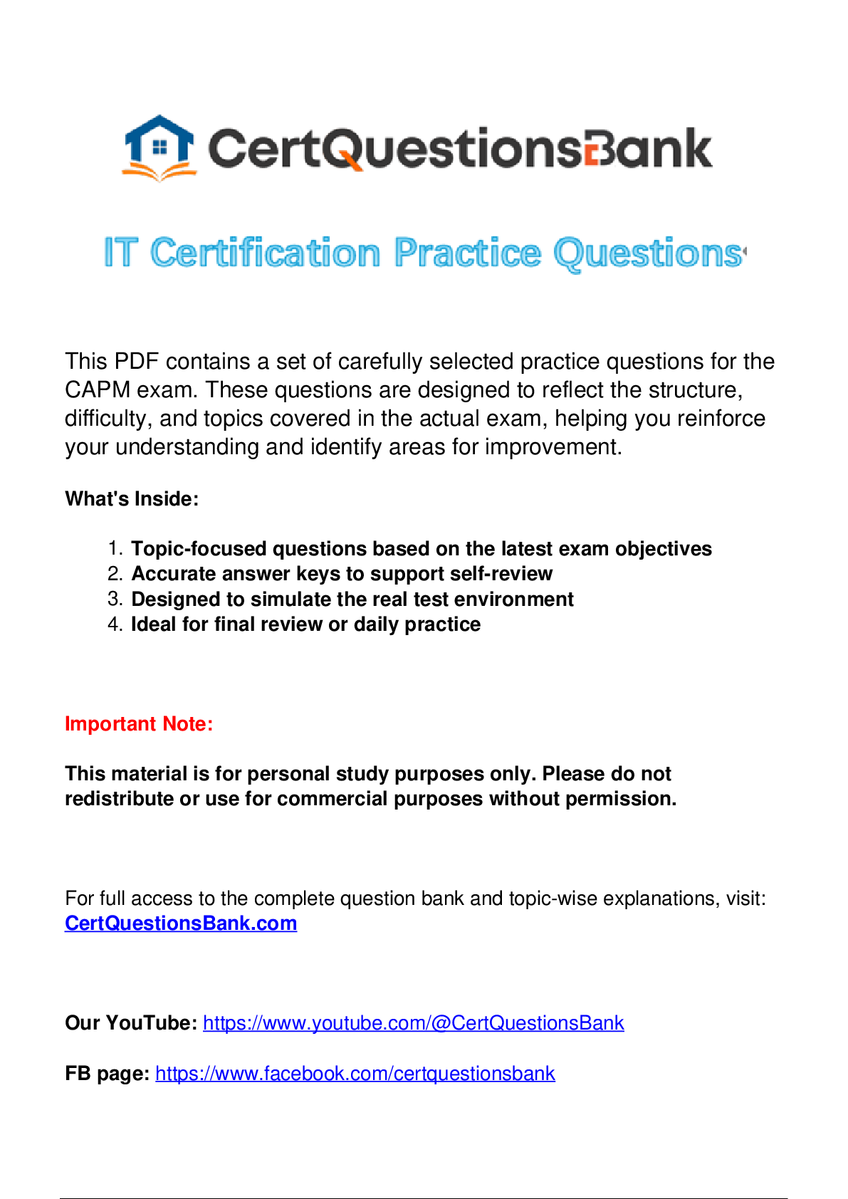 IT CERTIFICATION PRACTICE QUESTIONS