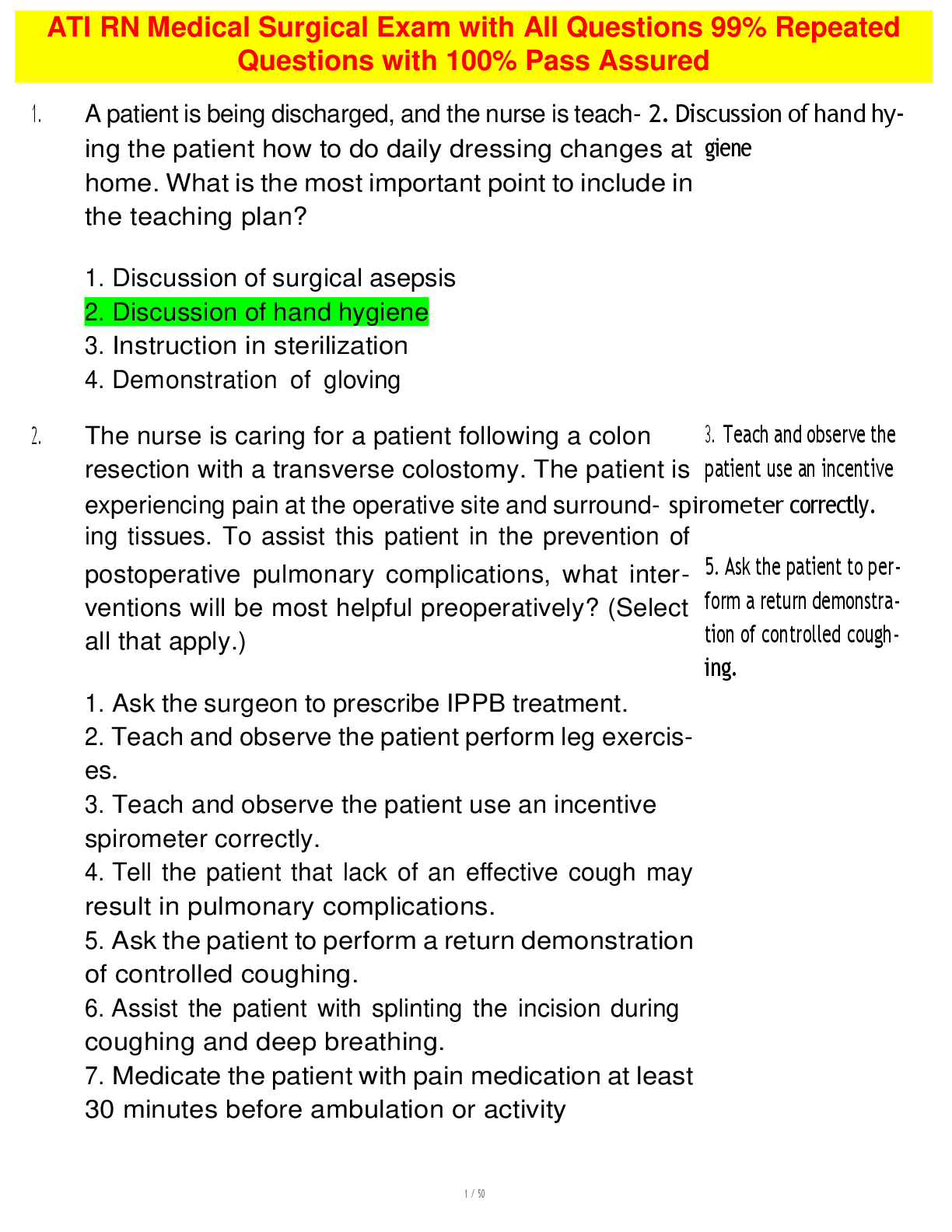Preview image for ATI RN Adult Medical Surgical Exam 2025: Ultimate Prep Book with Realistic Practice Questions & Detailed Rationales