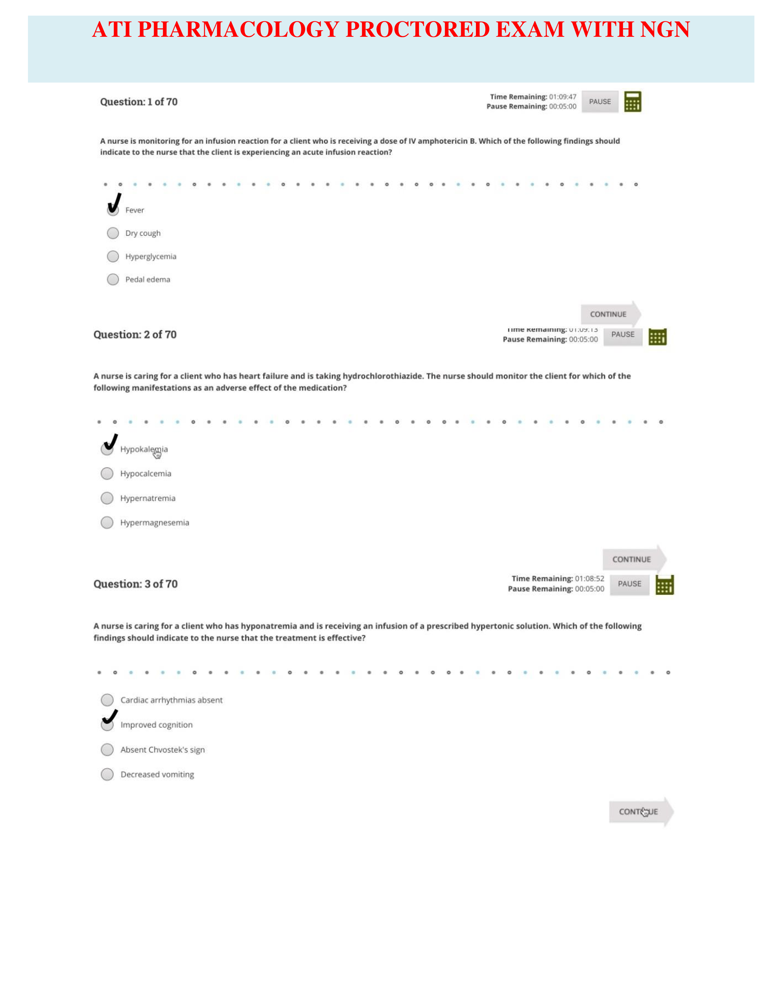 Preview image for This is the ATI RN Pharmacology Proctored Exam 2023/2026 with NGN, containing 70 actual screenshot questions with 100% verified correct answers. All NGN formats and exam sections are included. Studying this guarantees complete preparation to pass on your first attempt.