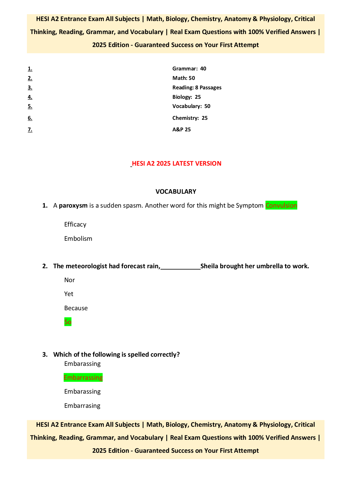 Preview image for HESI A2 EXAM TEST BANK NURSING ADMISSION ENTRANCE EXAM (New, 2026)