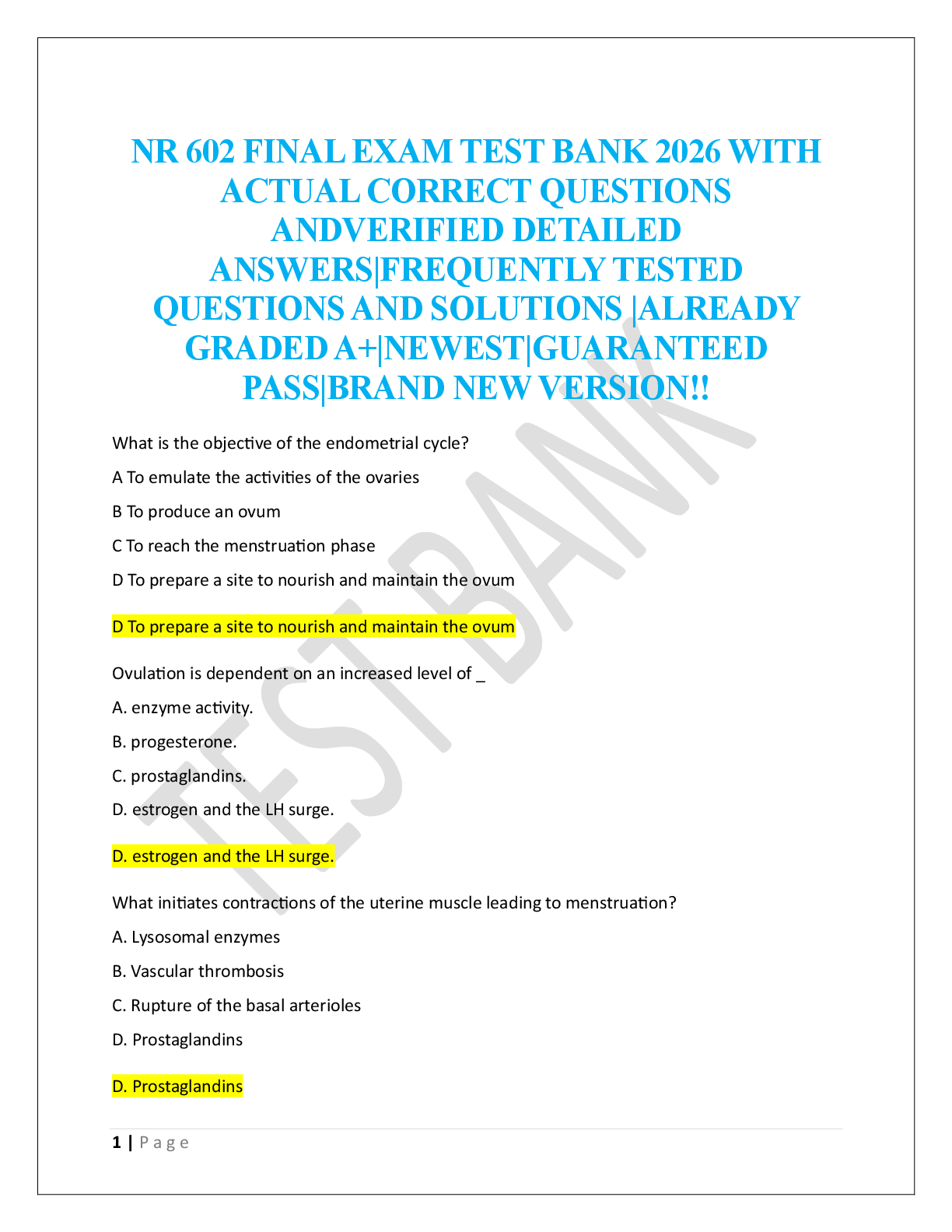 NR 602 FINAL EXAM TEST BANK 2026