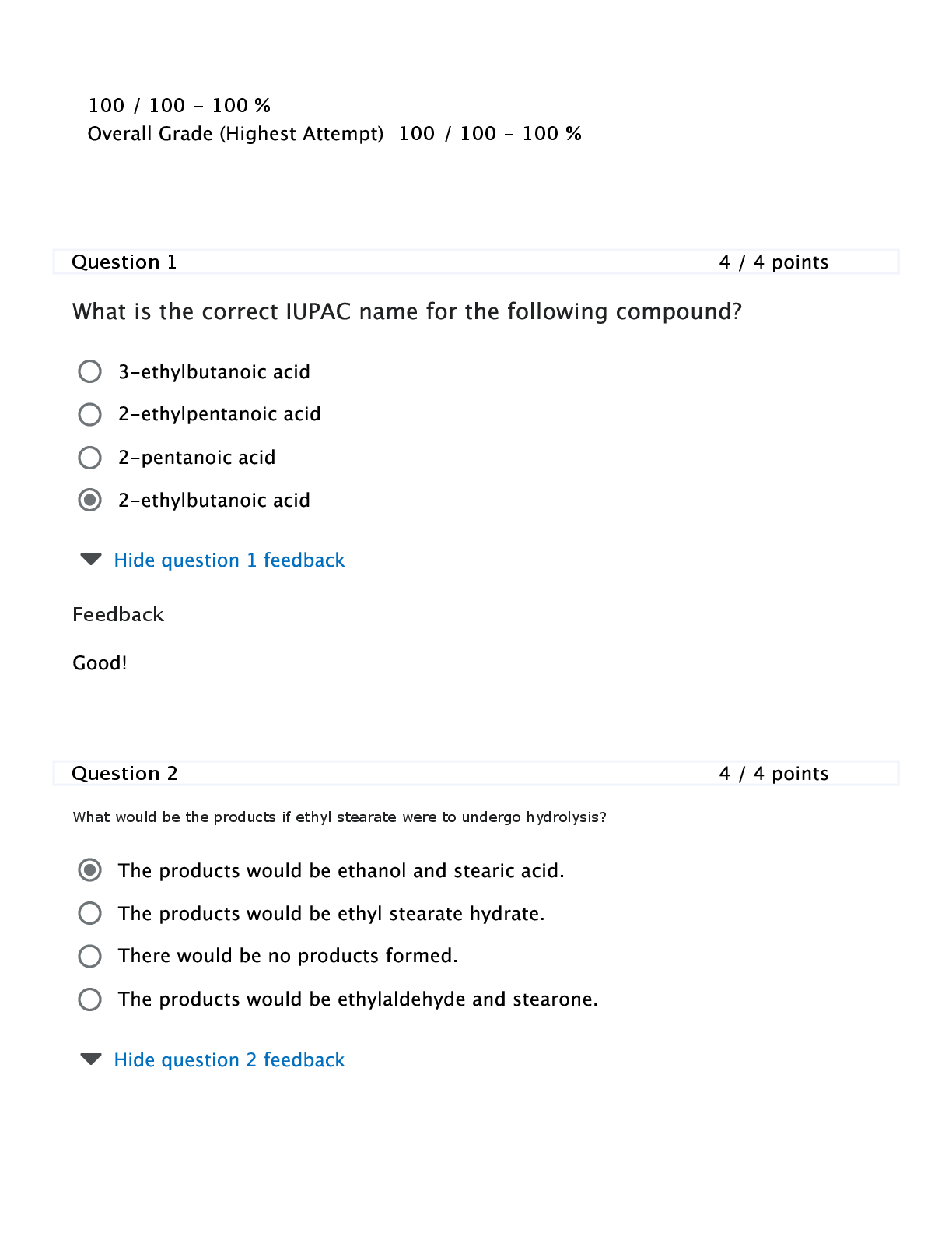 BIOL 240 Test 2 | Score 100/100 | American Public University