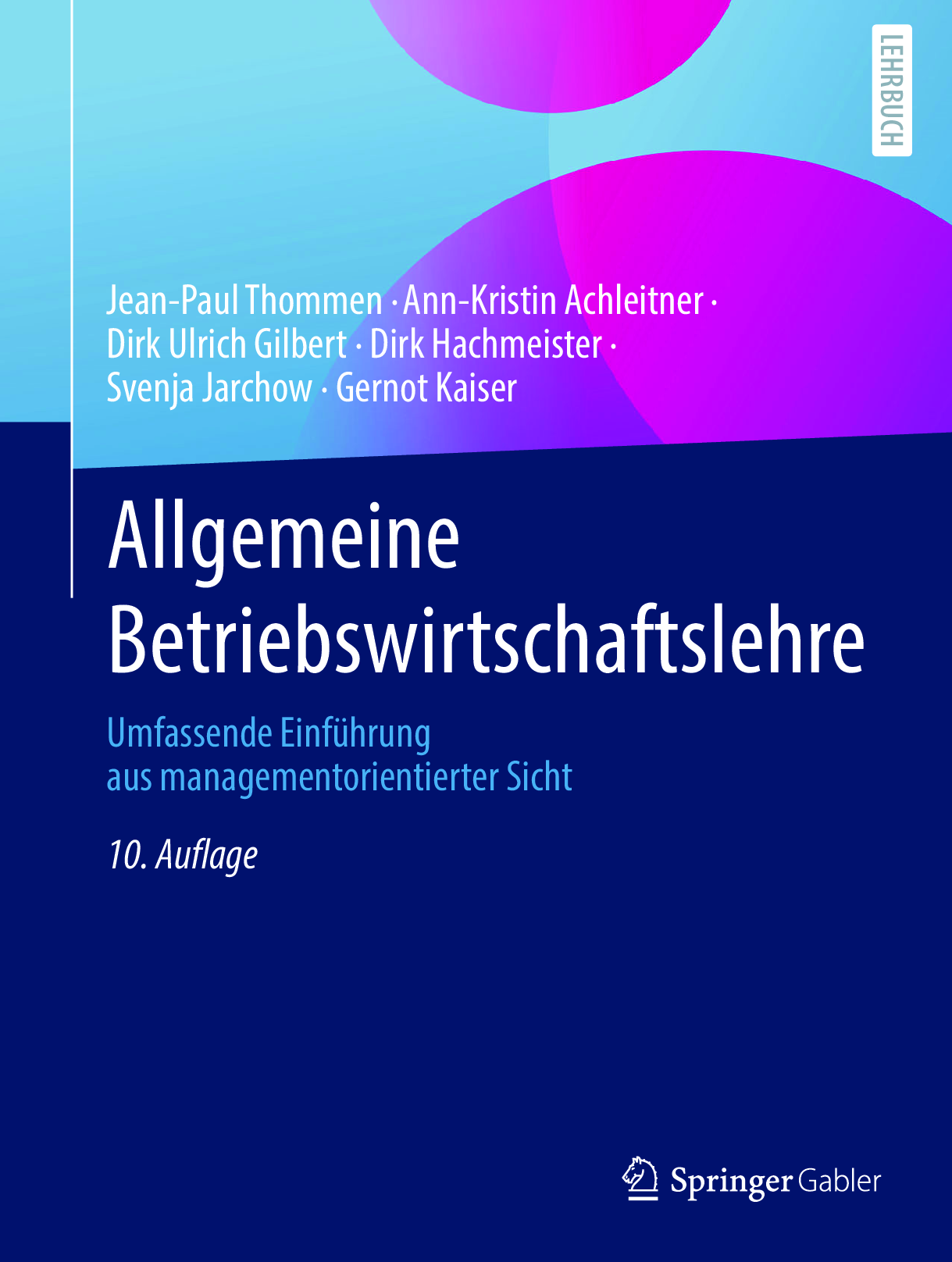 Preview image for eBook [PDF] Allgemeine Betriebswirtschaftslehre By Jean Paul Thommen Ann Kristin Achleitner Dirk Ulrich Gilbert
