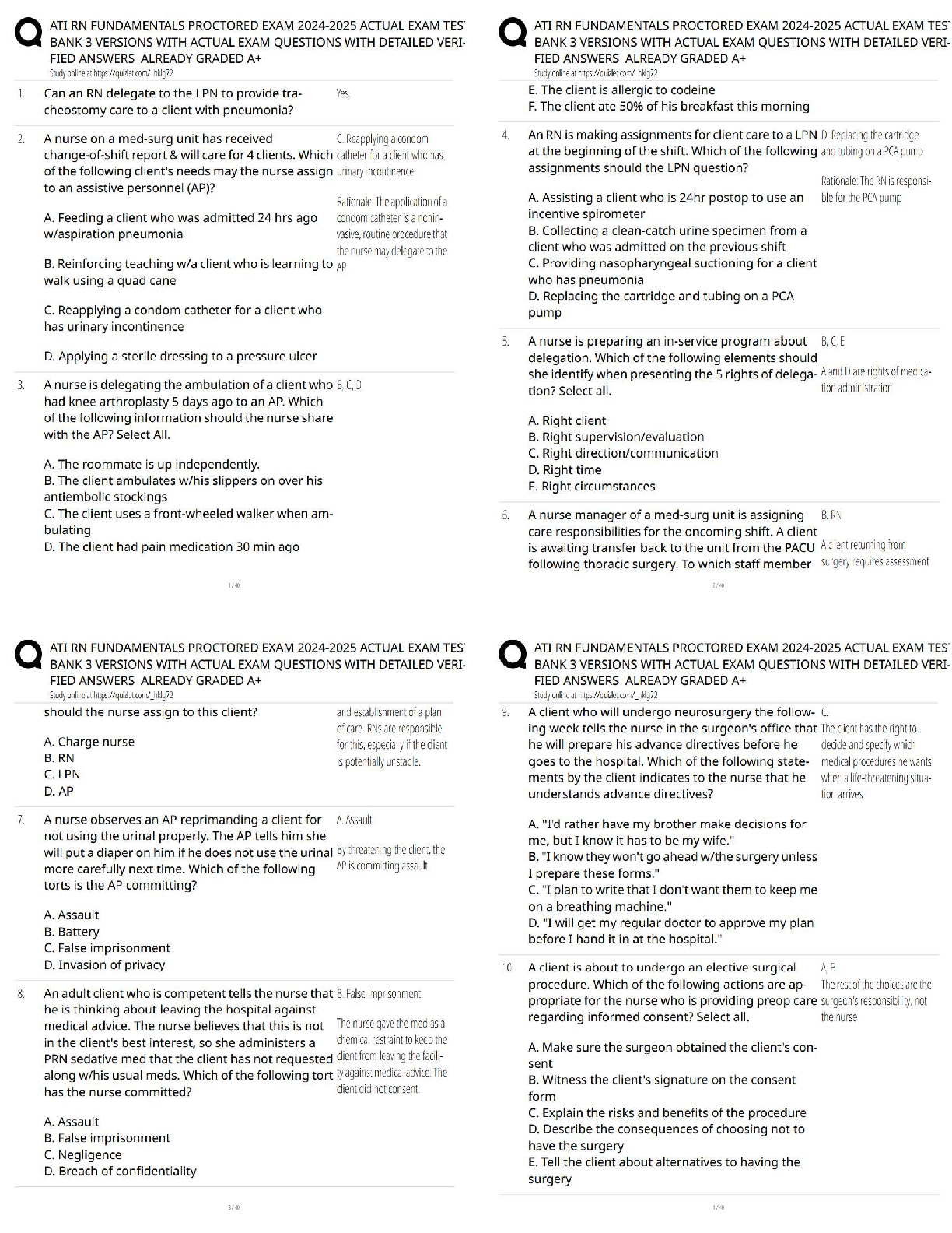 Preview of ATI RN Fundamentals Proctored Exam 2025–2026   / New Version / Updated ATI Nursing Fundame