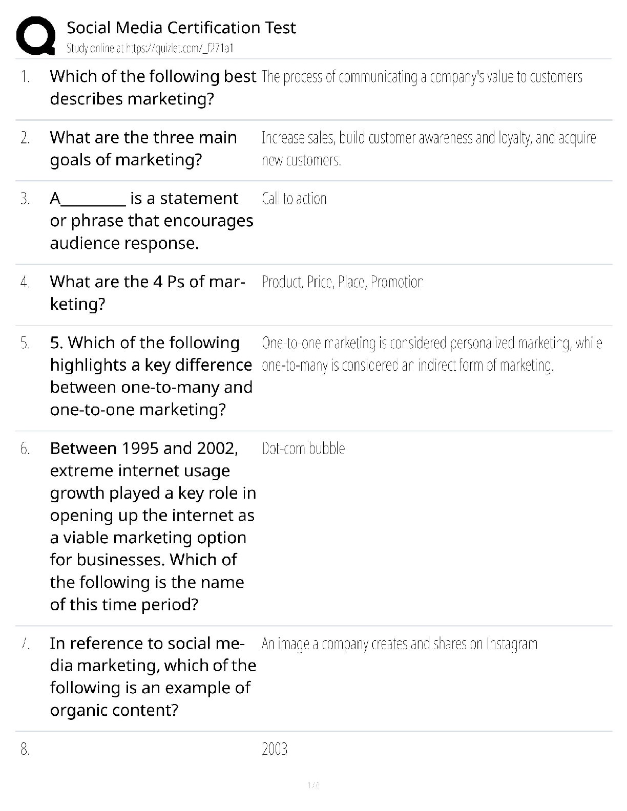 Social Media Certification Test / MKT 330 Study Guide / 2025 Update / Score 100%