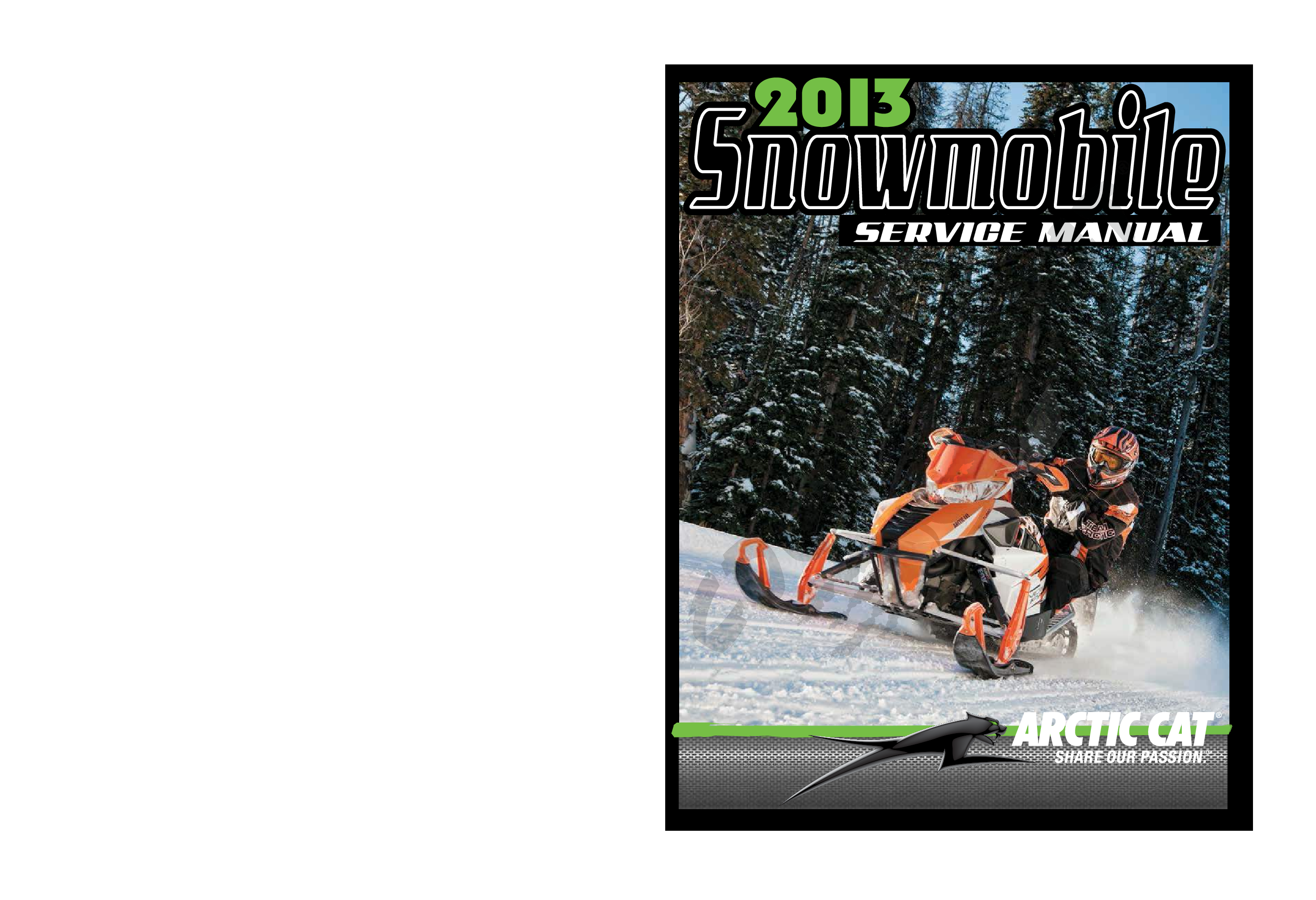 Preview of 2013 M800 M 800/Sno Pro SnowMobile Arctic Cat Service Manual