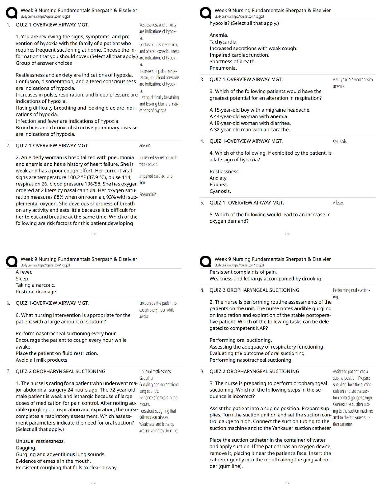 Recommended document preview for Week 9 Nursing Fundamentals / Sherpath & Elsevier   / New Version / 2025–2026 Updated Study Guide