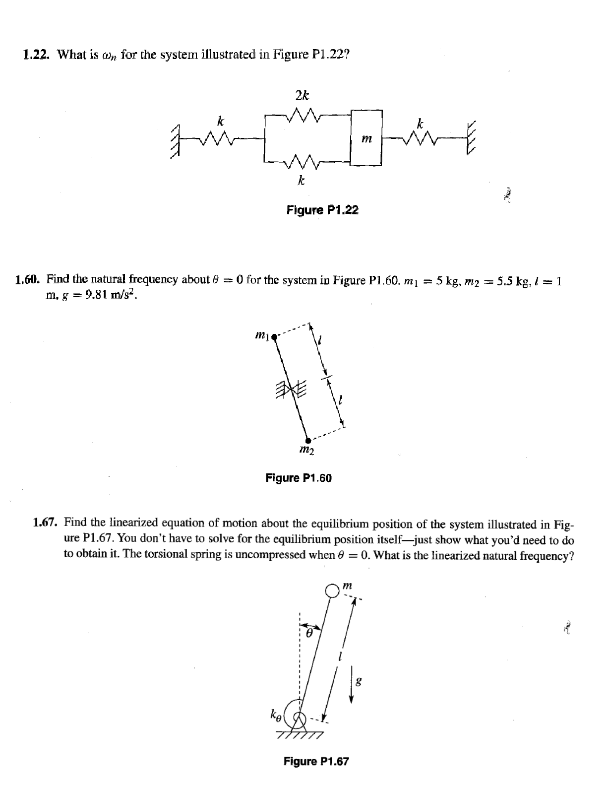 Recommended document preview for ME 163 Engineering Mechanics: Vibrations. practice problems_Final