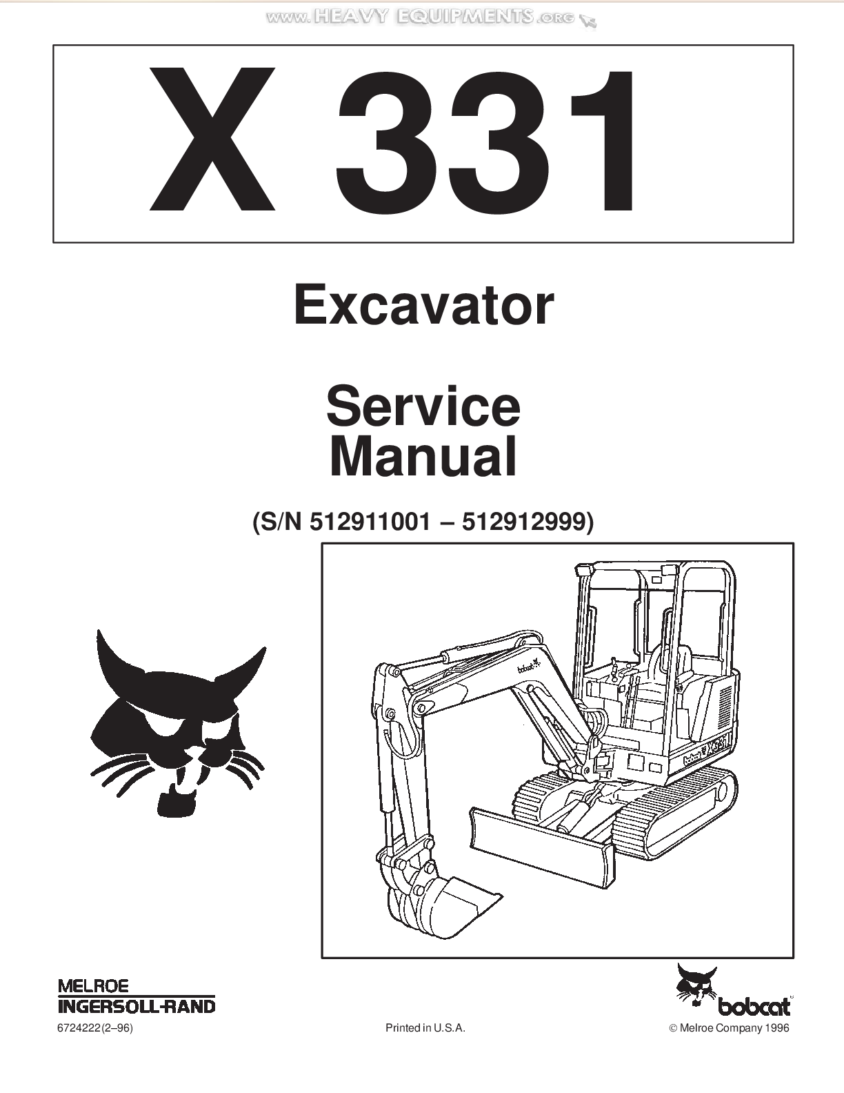 Recommended document preview for Manual Service Bobcat x331 Compact Excavator Safety Maintenance Systems Componentes Engine Specifications