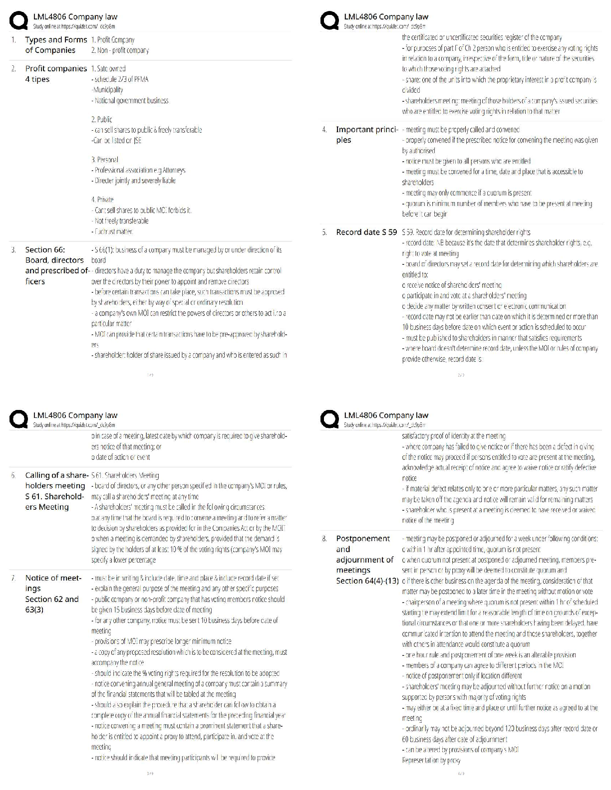 Preview of LML4806 – Company Law   / New Version 2025–2026 Study Guide, Test Bank & Exam Prep